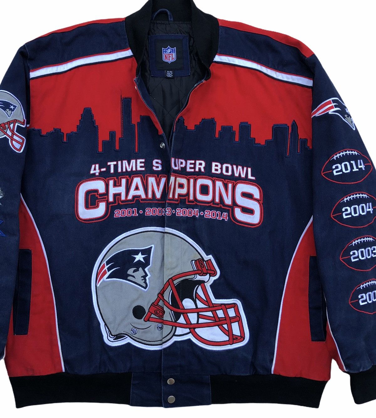 Vintage 🔥 NFL 4-Times Super Bowl Champion Patriots Jacket Size US XL / EU 56 / 4 - 5 Thumbnail