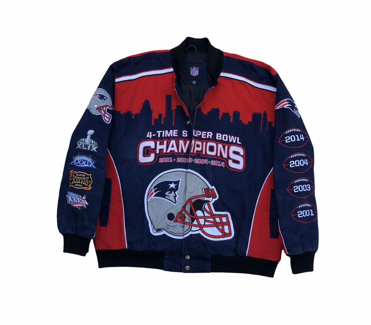 Vintage 🔥 NFL 4-Times Super Bowl Champion Patriots Jacket Size US XL / EU 56 / 4 - 3 Thumbnail