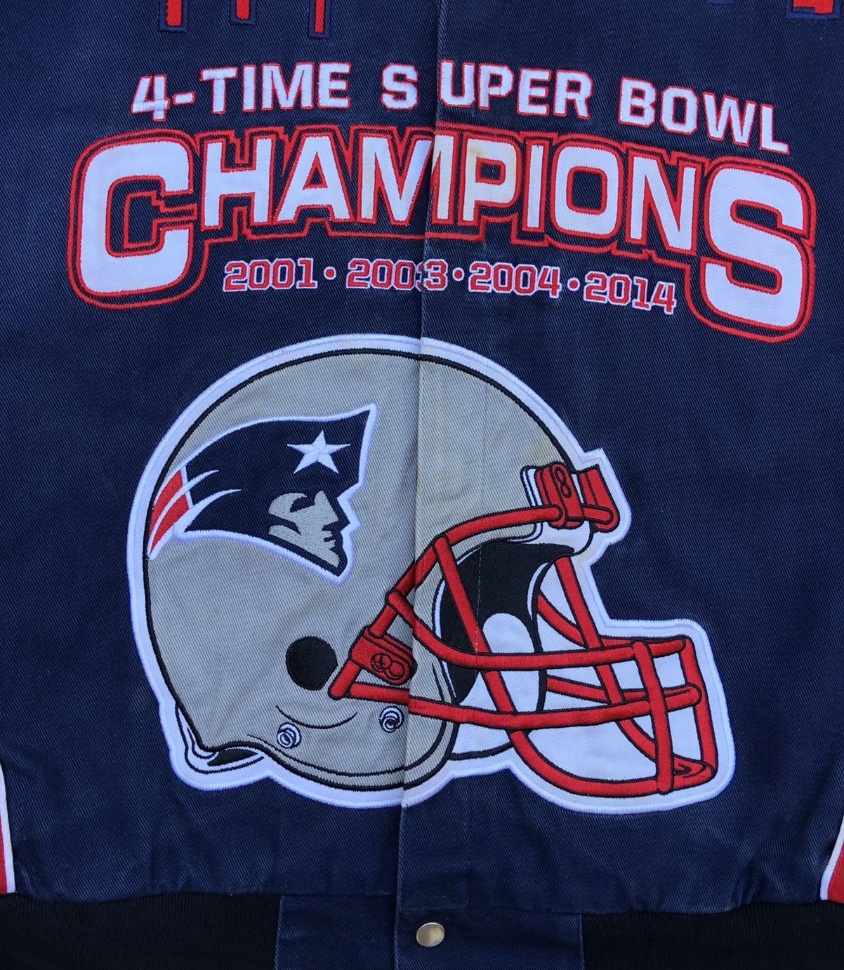 Vintage 🔥 NFL 4-Times Super Bowl Champion Patriots Jacket Size US XL / EU 56 / 4 - 17 Thumbnail