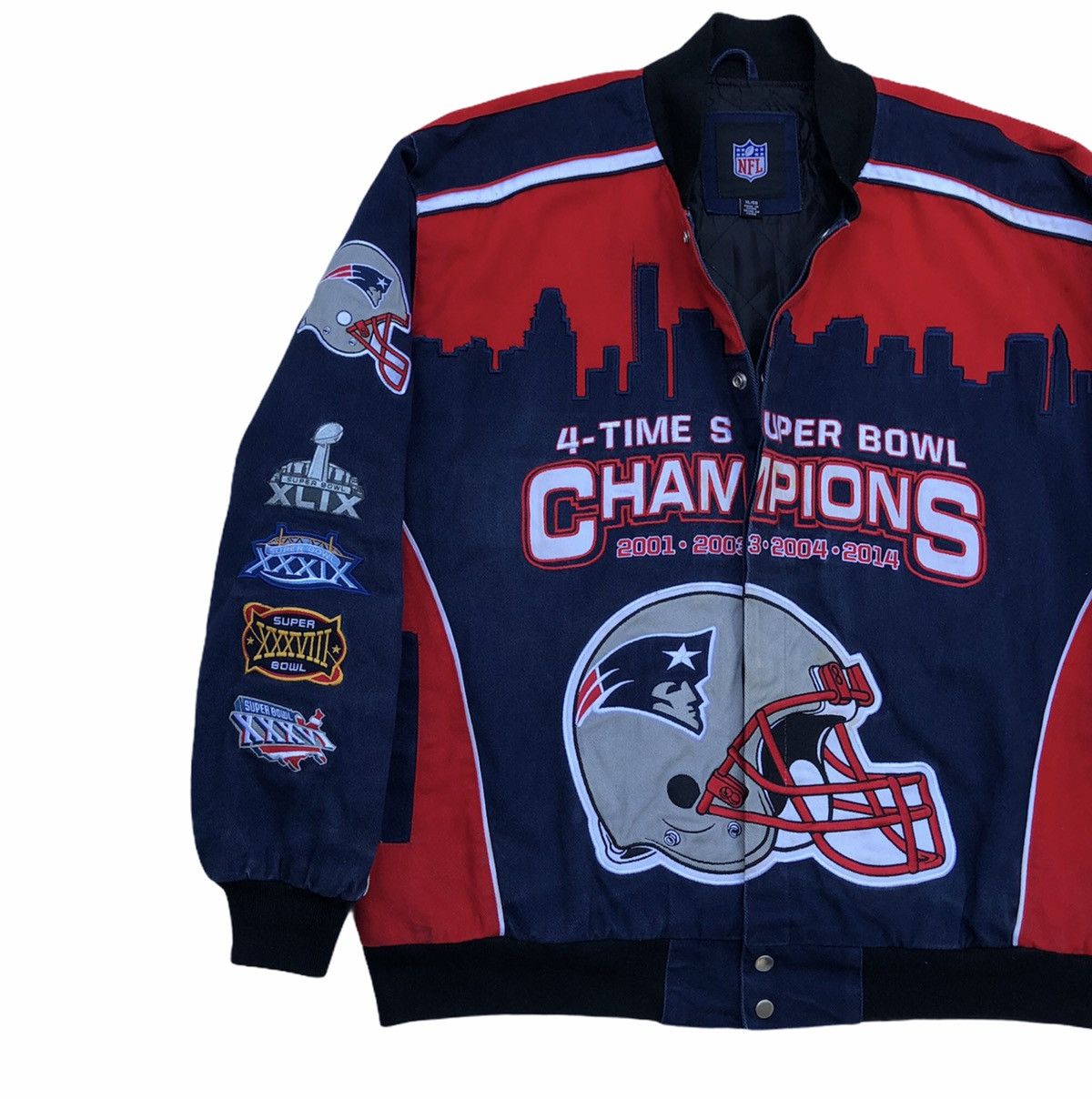Vintage 🔥 NFL 4-Times Super Bowl Champion Patriots Jacket Size US XL / EU 56 / 4 - 6 Thumbnail