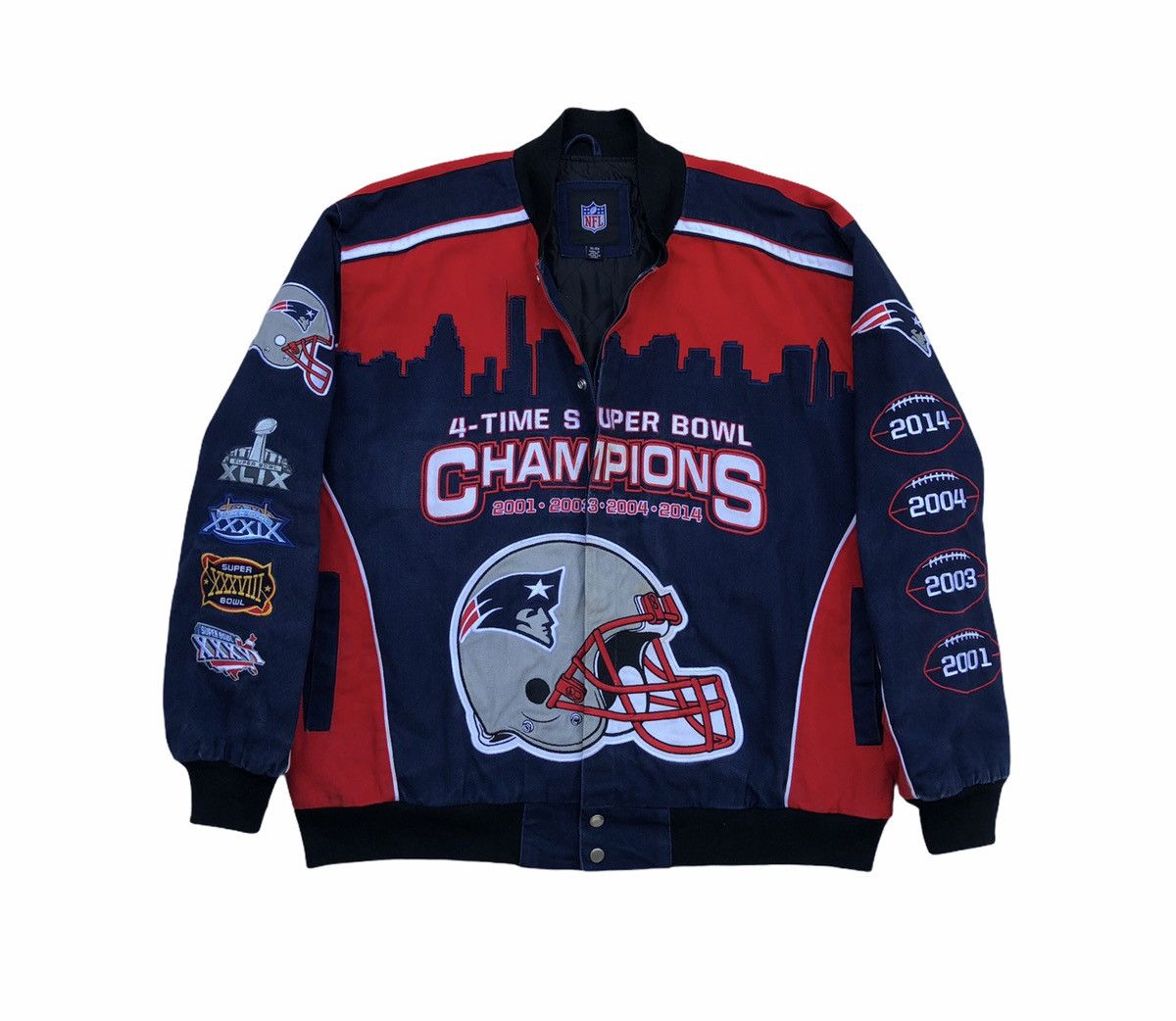 Vintage 🔥 NFL 4-Times Super Bowl Champion Patriots Jacket Size US XL / EU 56 / 4 - 1 Thumbnail