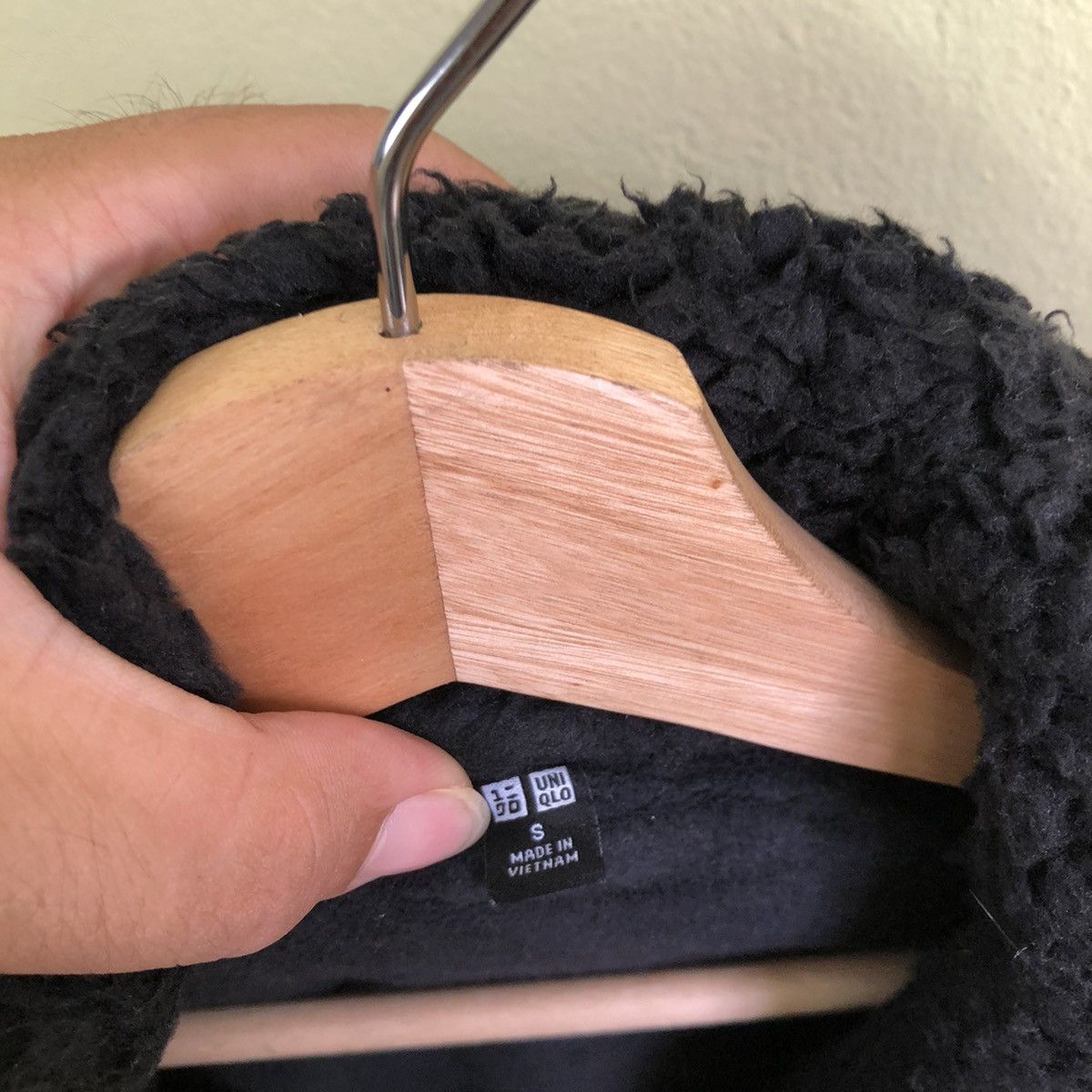 Japanese Brand Uniqlo Fleece Mink Fur Jacket -Small ( Black ) Size US S / EU 44-46 / 1 - 5 Thumbnail