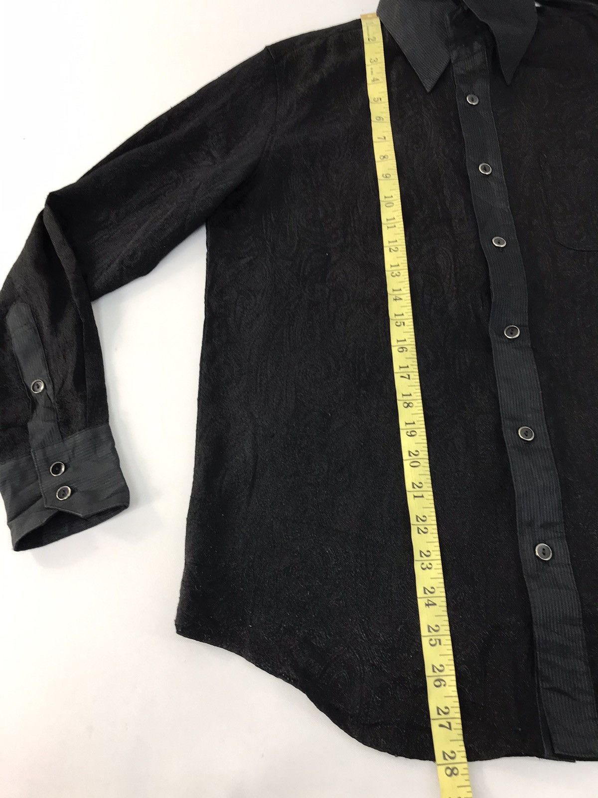 Japanese Brand × Vintage Drop Head Button Up Shirt Tee Single Pocket Paisley Design Size US L / EU 52-54 / 3 - 10 Thumbnail