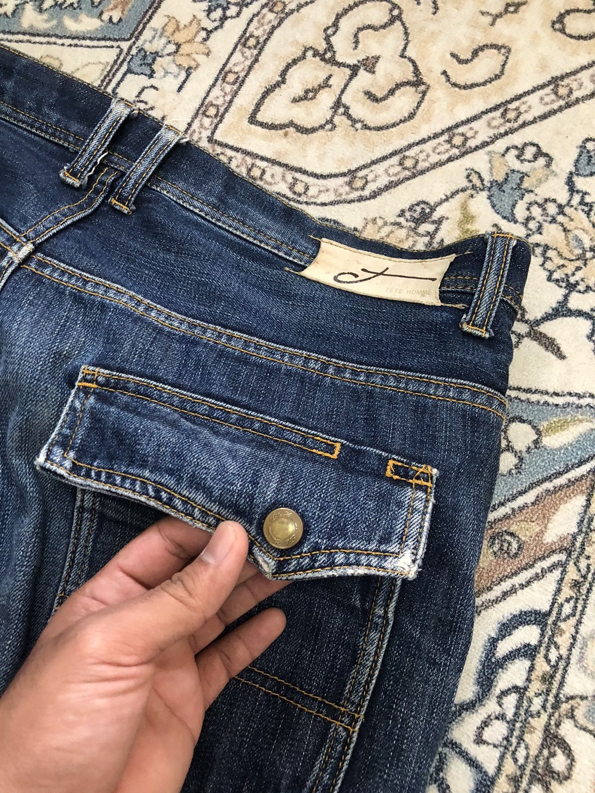 Issey Miyake Vintage Issey Miyake Tete Homme Loose Cut Denim Jeans Women Size 36" / US 14 / IT 50 - 12 Thumbnail