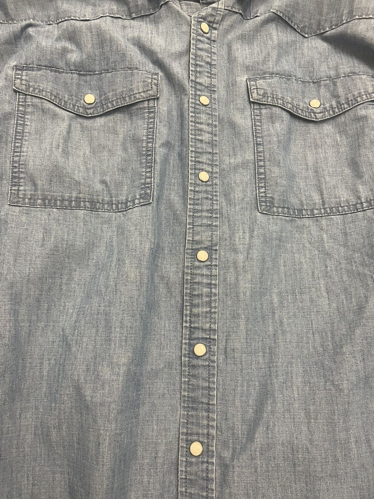 Vintage Denim Pearl Snap Size 2XL Size US XXL / EU 58 / 5 - 2 Thumbnail