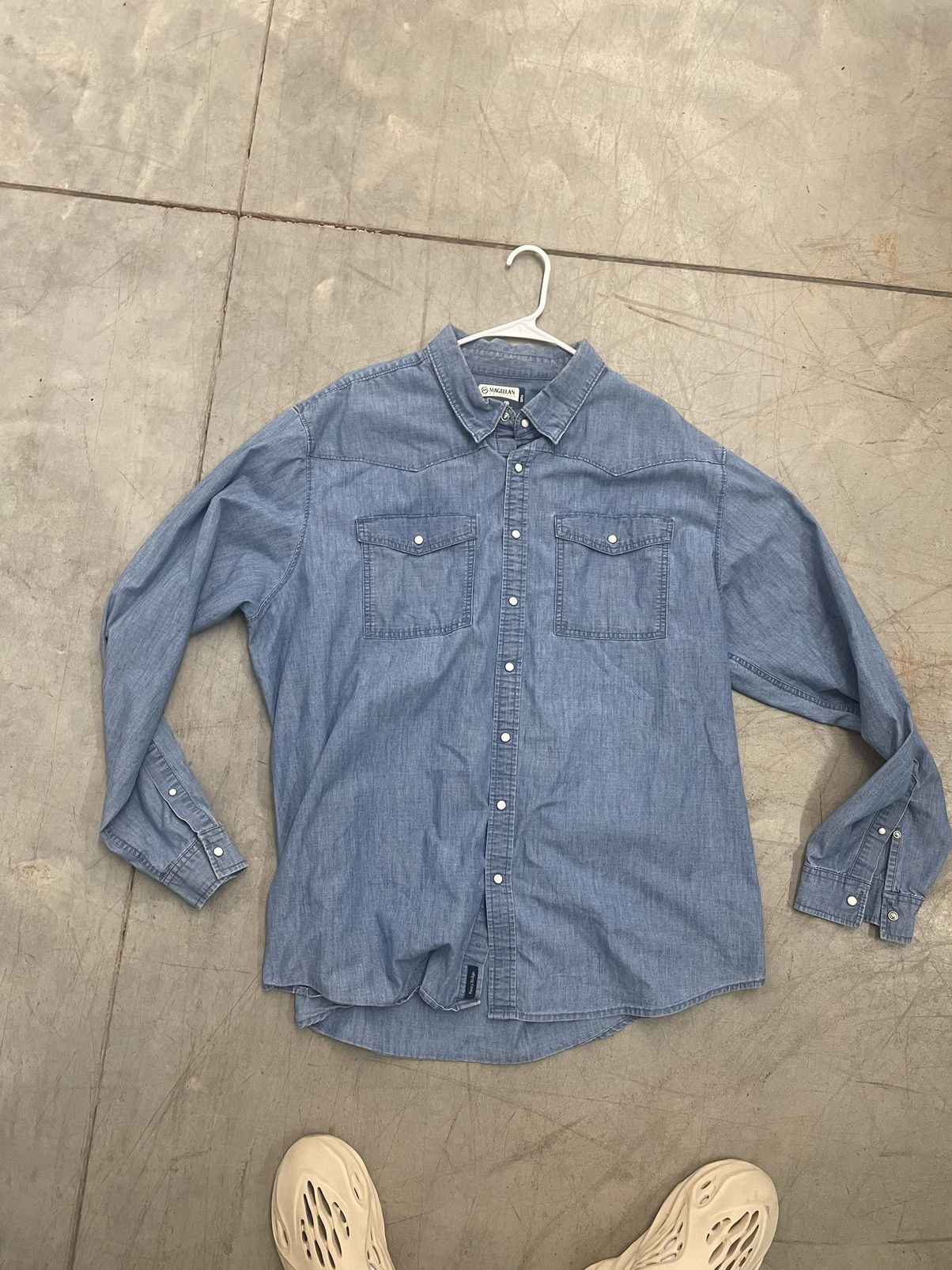 Vintage Denim Pearl Snap Size 2XL Size US XXL / EU 58 / 5 - 1 Thumbnail
