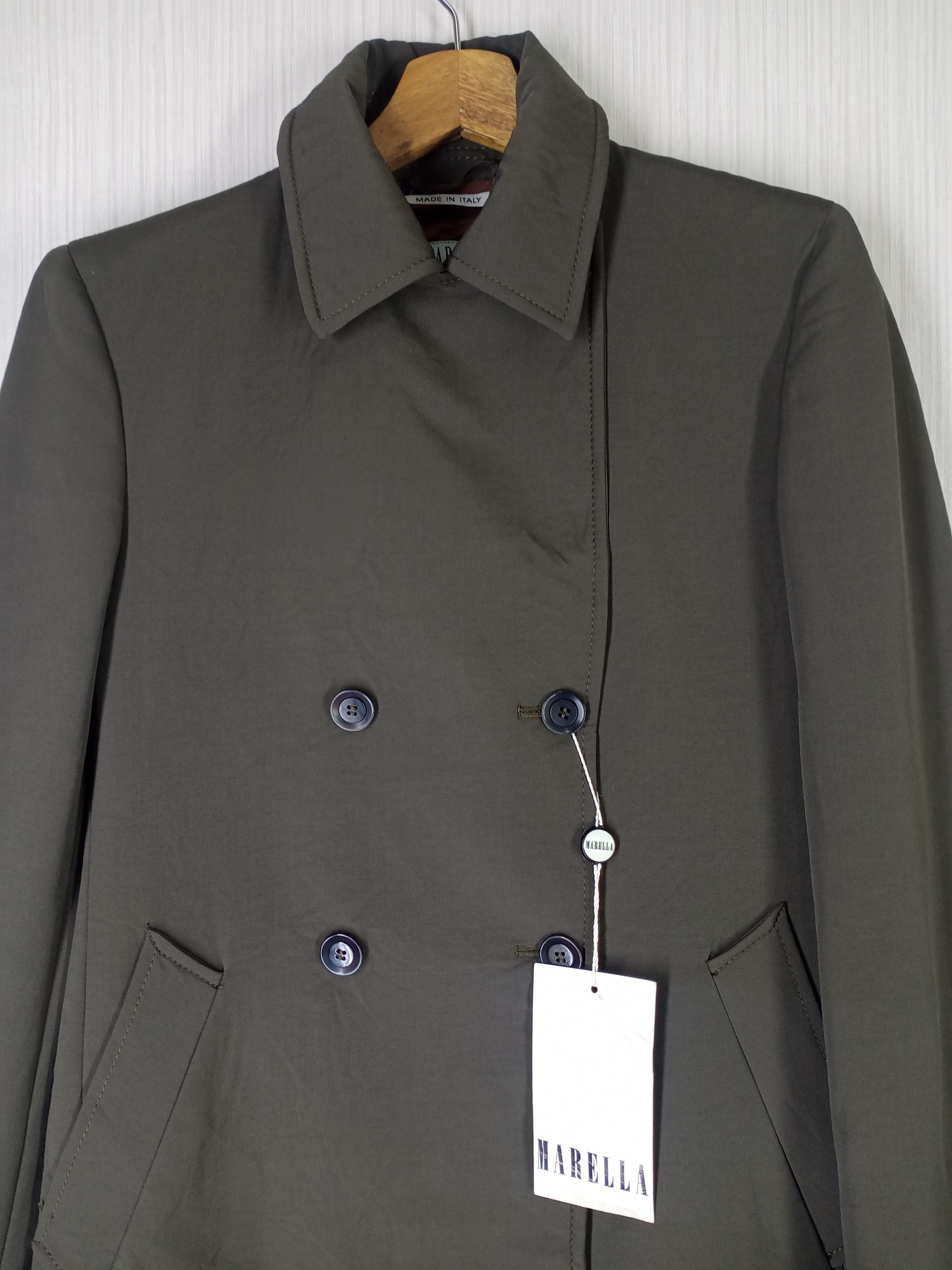 Designer × Vintage MADE IN ITALY MARELLA DOUBLE BREAST TRENCH COAT Size US S / EU 44-46 / 1 - 2 Thumbnail