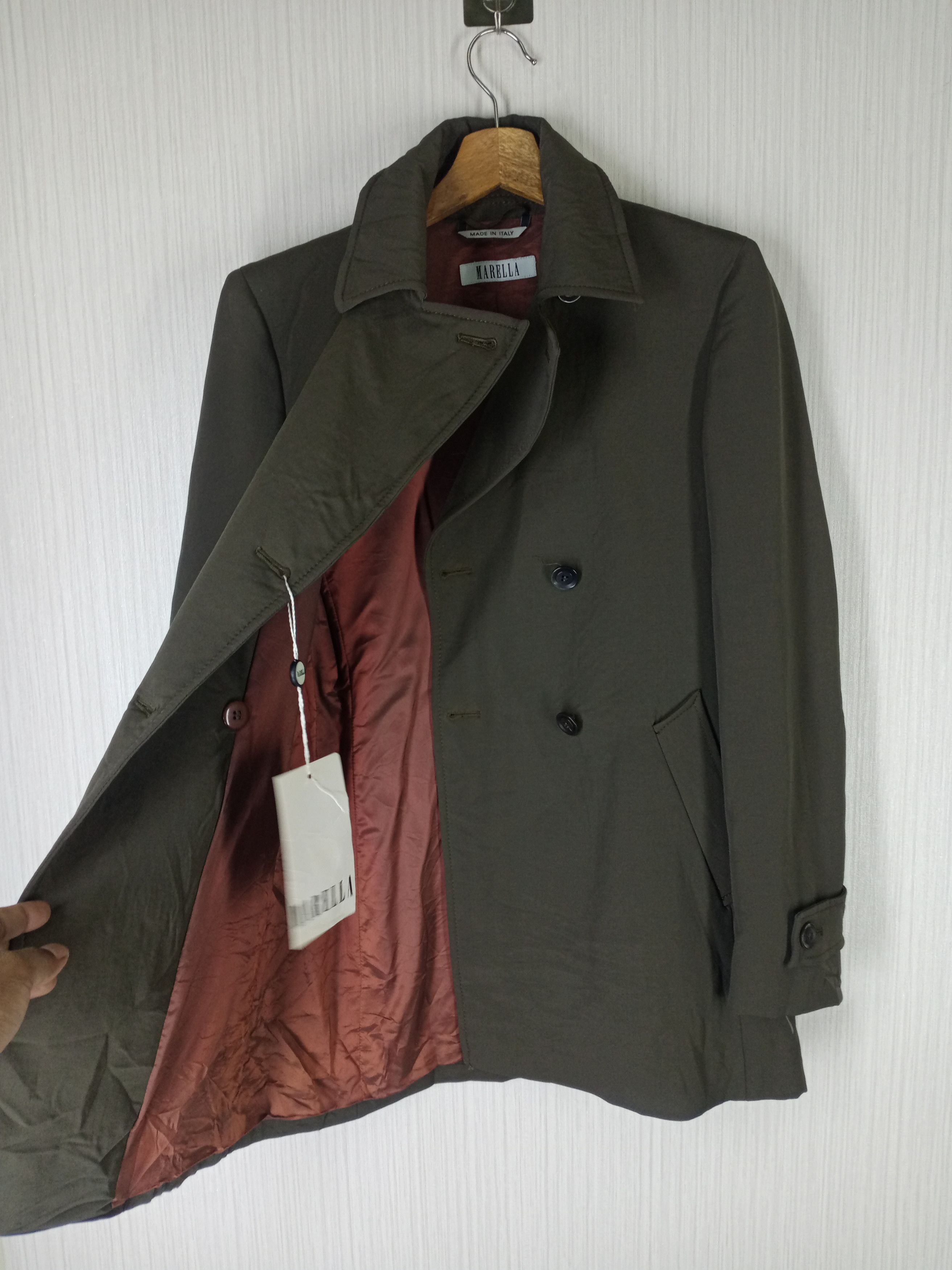 Designer × Vintage MADE IN ITALY MARELLA DOUBLE BREAST TRENCH COAT Size US S / EU 44-46 / 1 - 6 Thumbnail