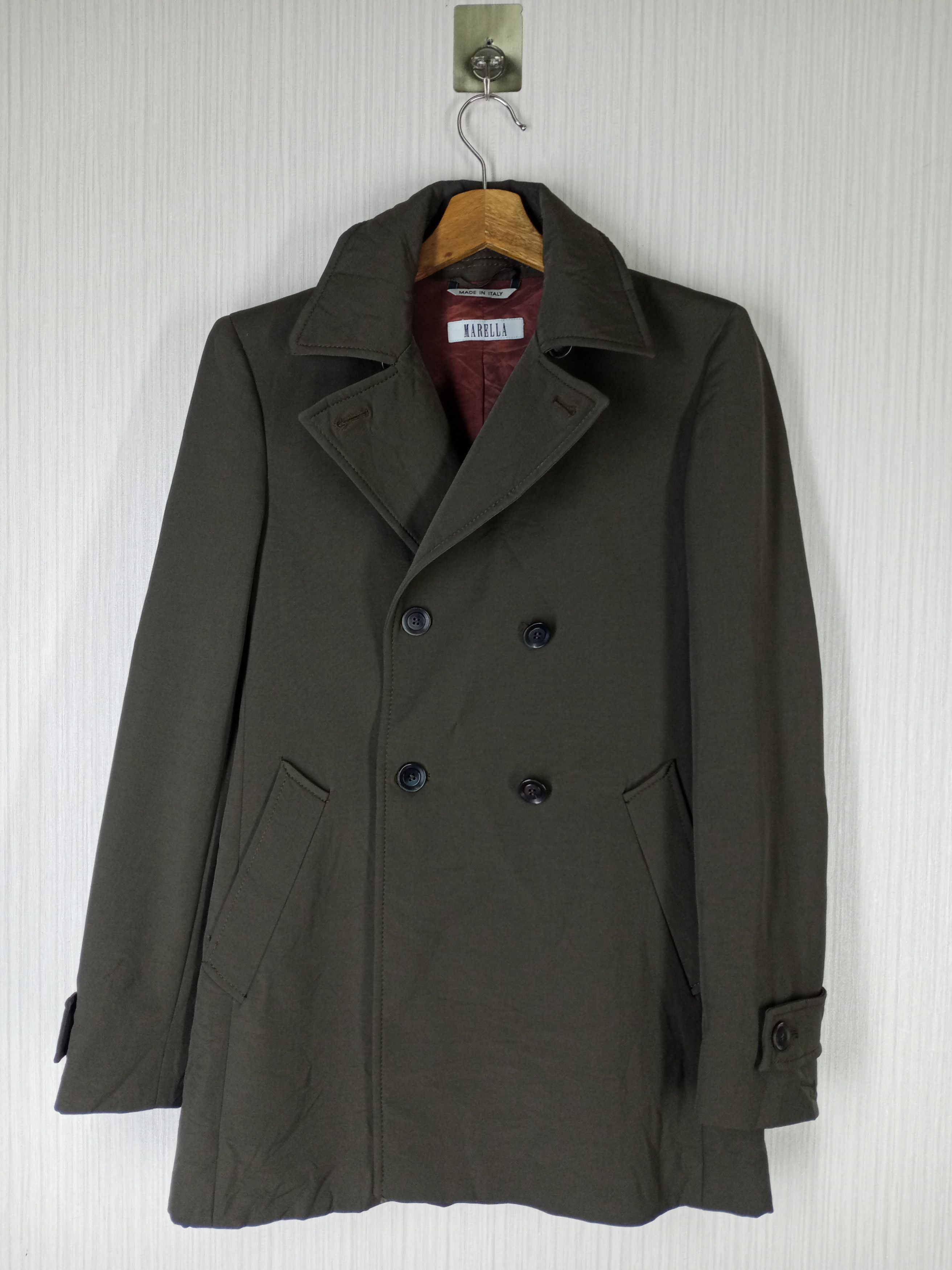 Designer × Vintage MADE IN ITALY MARELLA DOUBLE BREAST TRENCH COAT Size US S / EU 44-46 / 1 - 3 Thumbnail