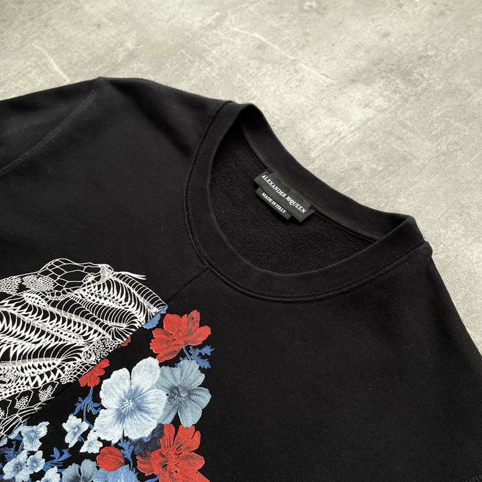 Alexander mcqueen discount floral sweatshirt