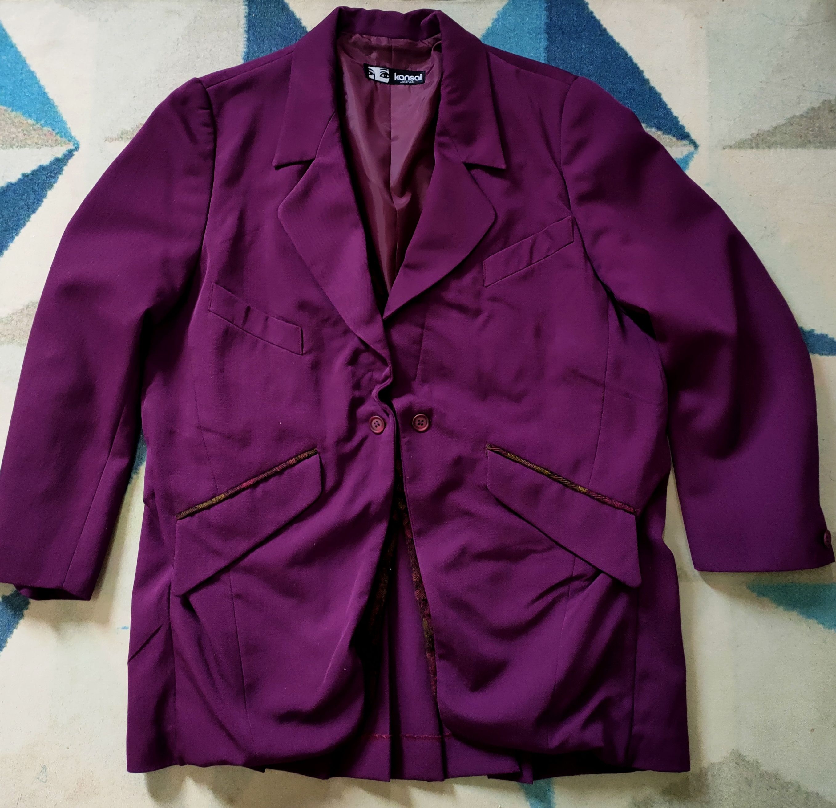 Kansai Yamamoto Kansai Japan Blazer Wool Lace Size M / US 6-8 / IT 42-44 - 3 Thumbnail