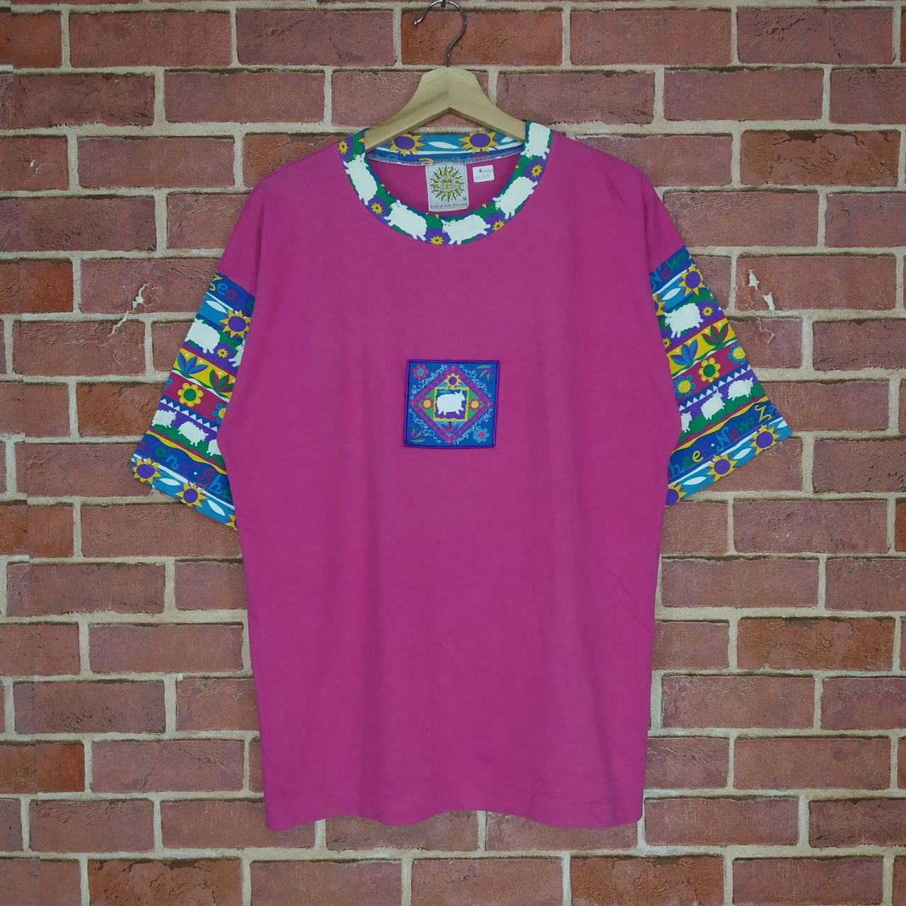 Vintage New Zealand Artwork Sheep Design Navajo Native