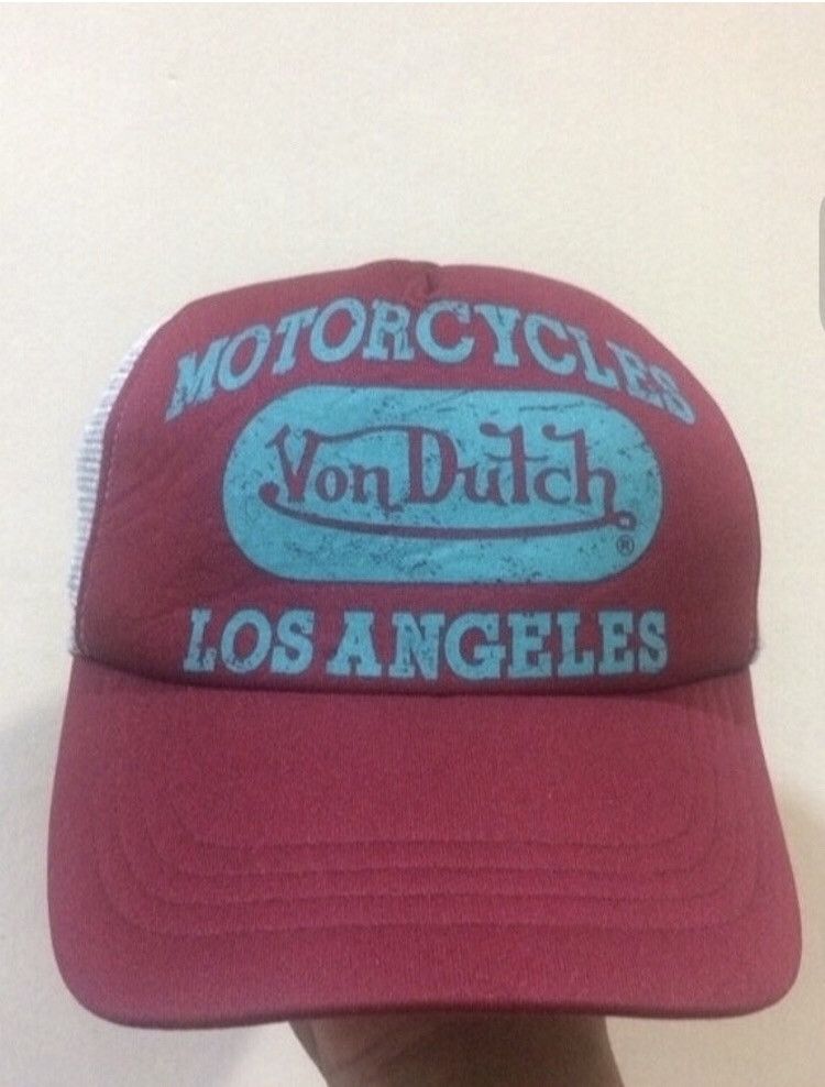 Von Dutch 🔥Vintage🔥 L.A Von Dutch Motorcycles Trucker Hat Size ONE SIZE - 1 Thumbnail