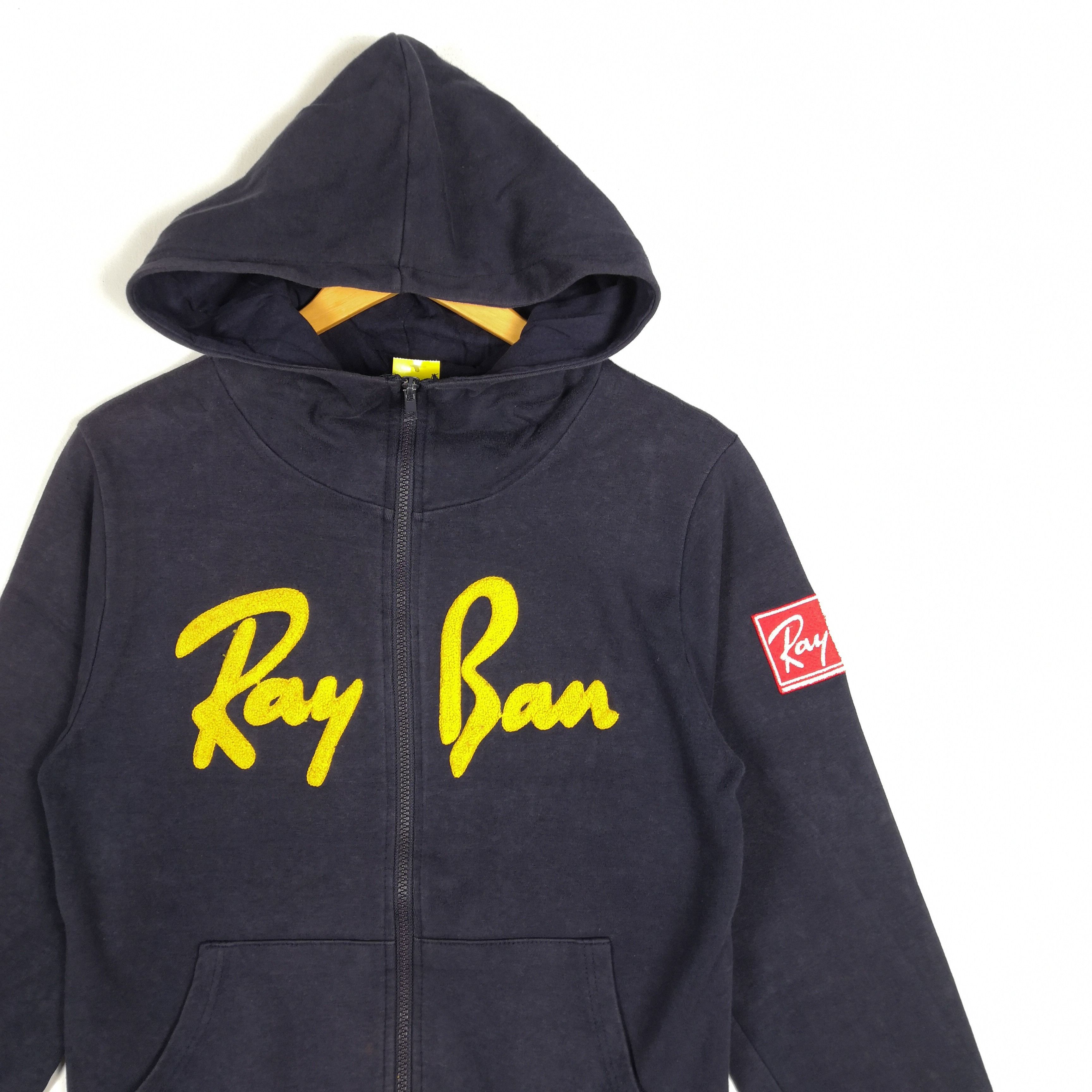 RayBan × Vintage Vintage Ray Ban Hoodies Sweatshirt Spell Out Sweater Jumper Size US M / EU 48-50 / 2 - 4 Thumbnail