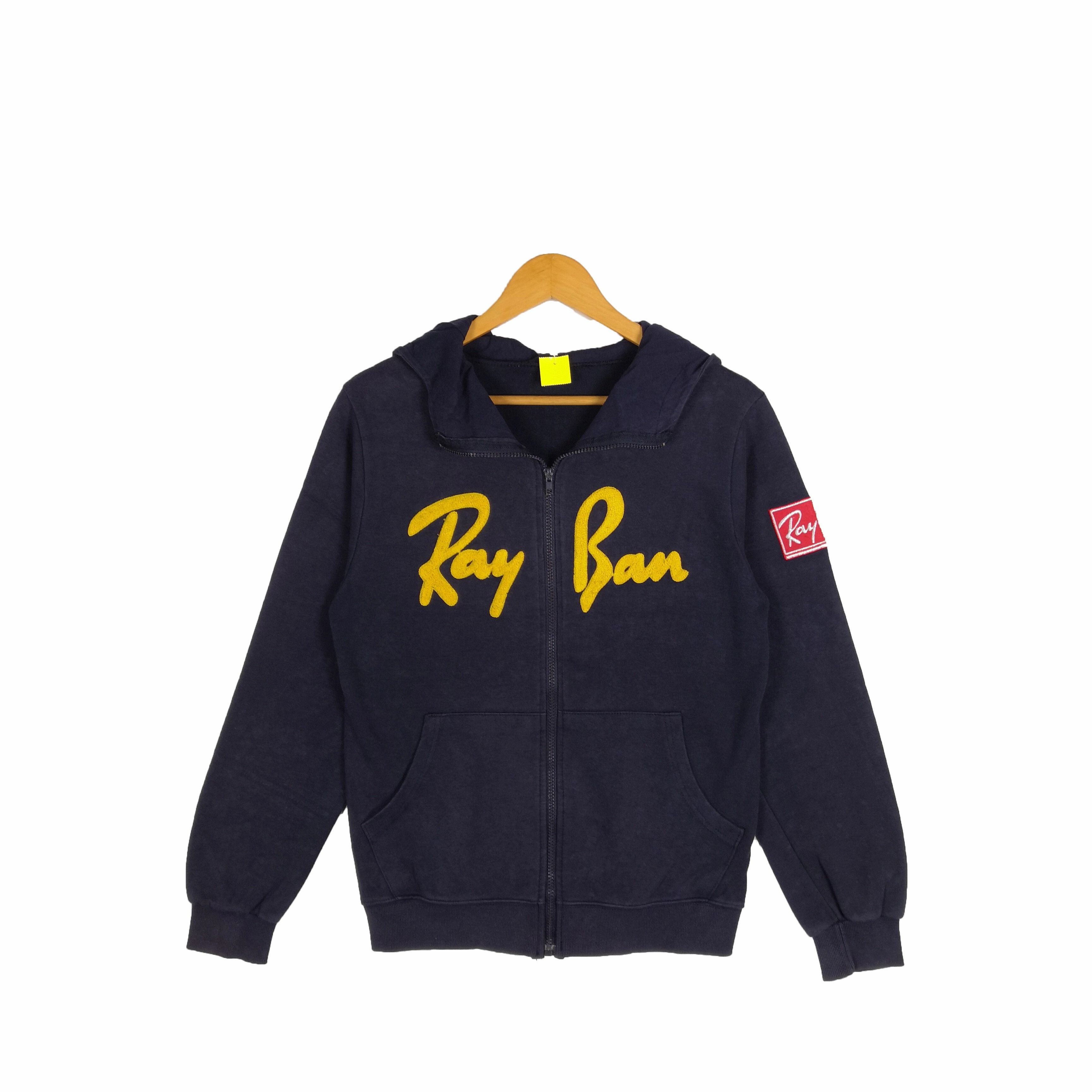 RayBan × Vintage Vintage Ray Ban Hoodies Sweatshirt Spell Out Sweater Jumper Size US M / EU 48-50 / 2 - 2 Thumbnail