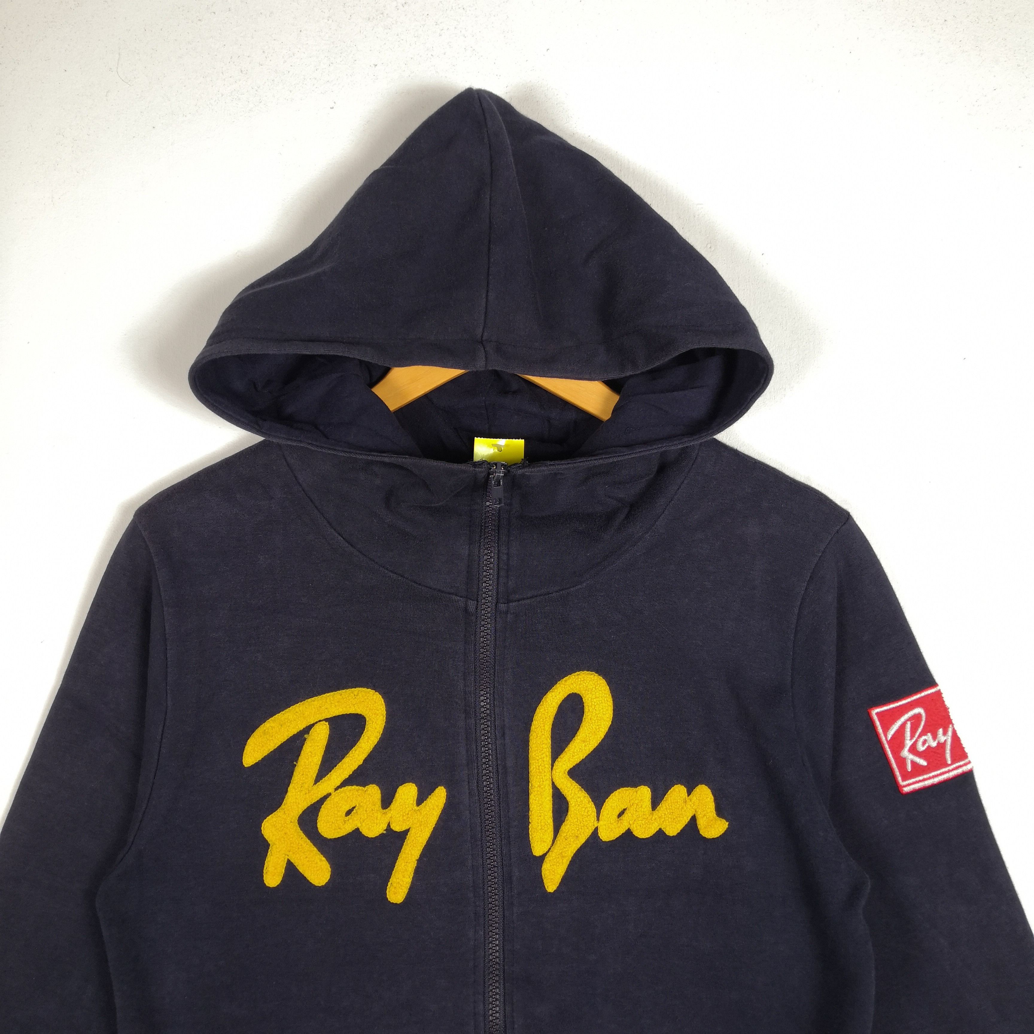 RayBan × Vintage Vintage Ray Ban Hoodies Sweatshirt Spell Out Sweater Jumper Size US M / EU 48-50 / 2 - 3 Thumbnail