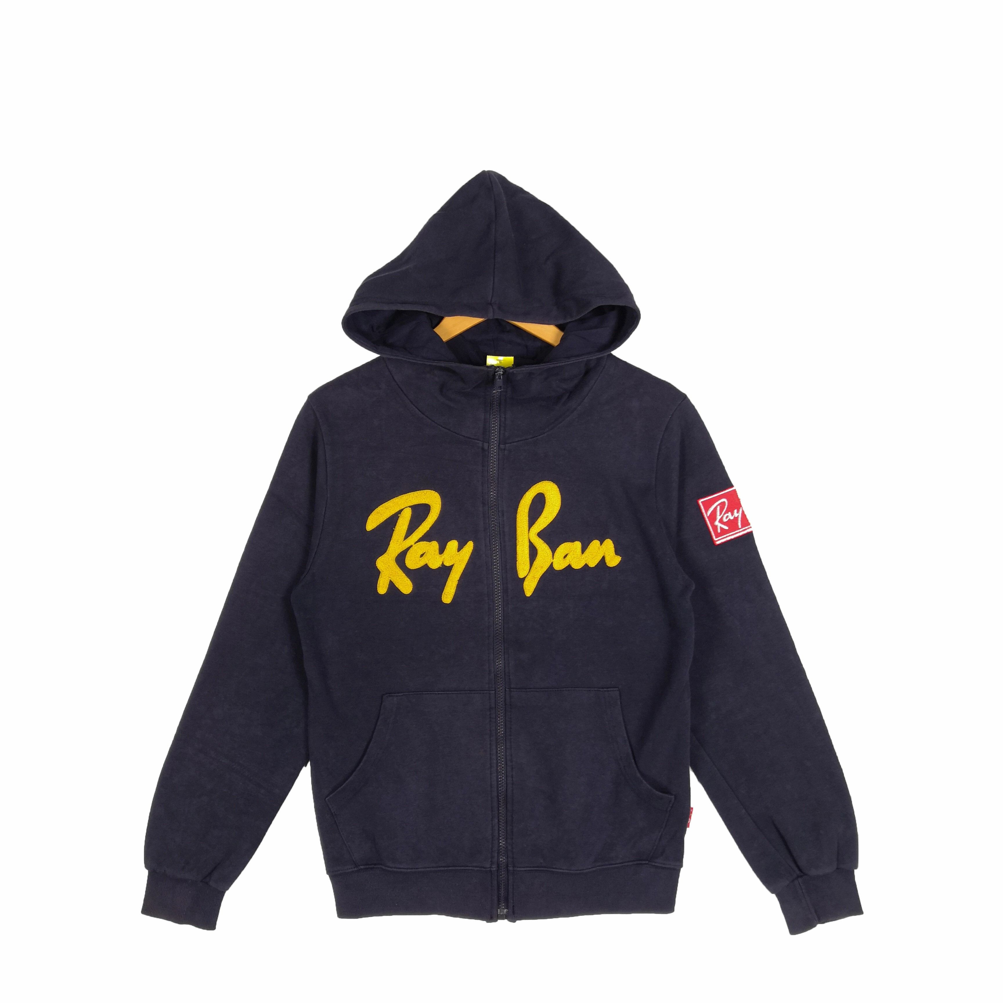 RayBan × Vintage Vintage Ray Ban Hoodies Sweatshirt Spell Out Sweater Jumper Size US M / EU 48-50 / 2 - 1 Thumbnail