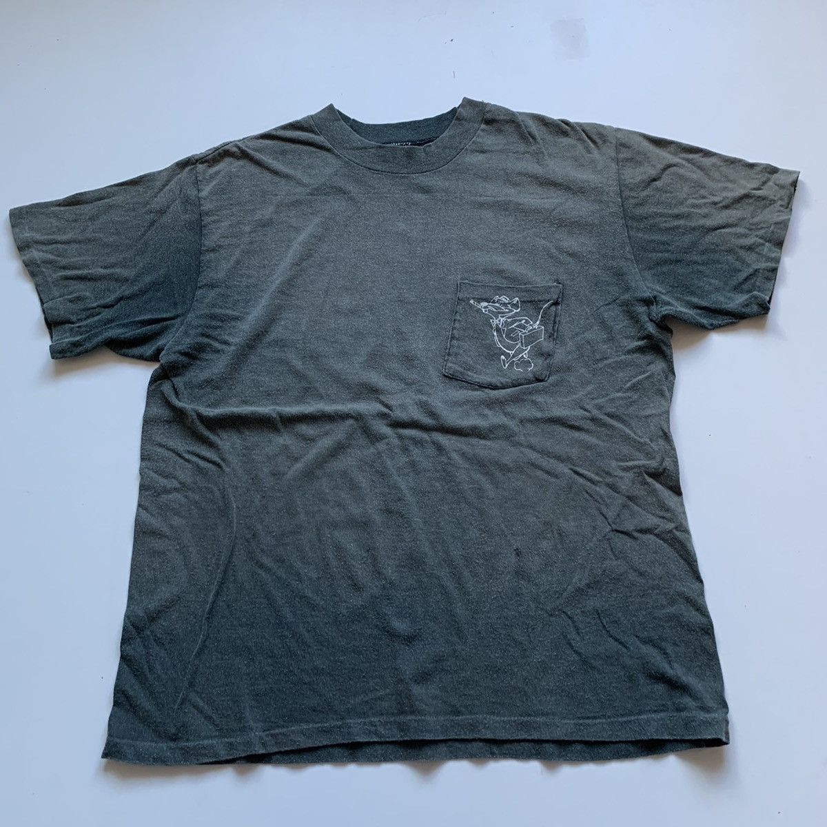 Vintage Vintage 80s The Rat Race Is Over Graphic Sun Faded T Shirt Size US M / EU 48-50 / 2 - 4 Thumbnail