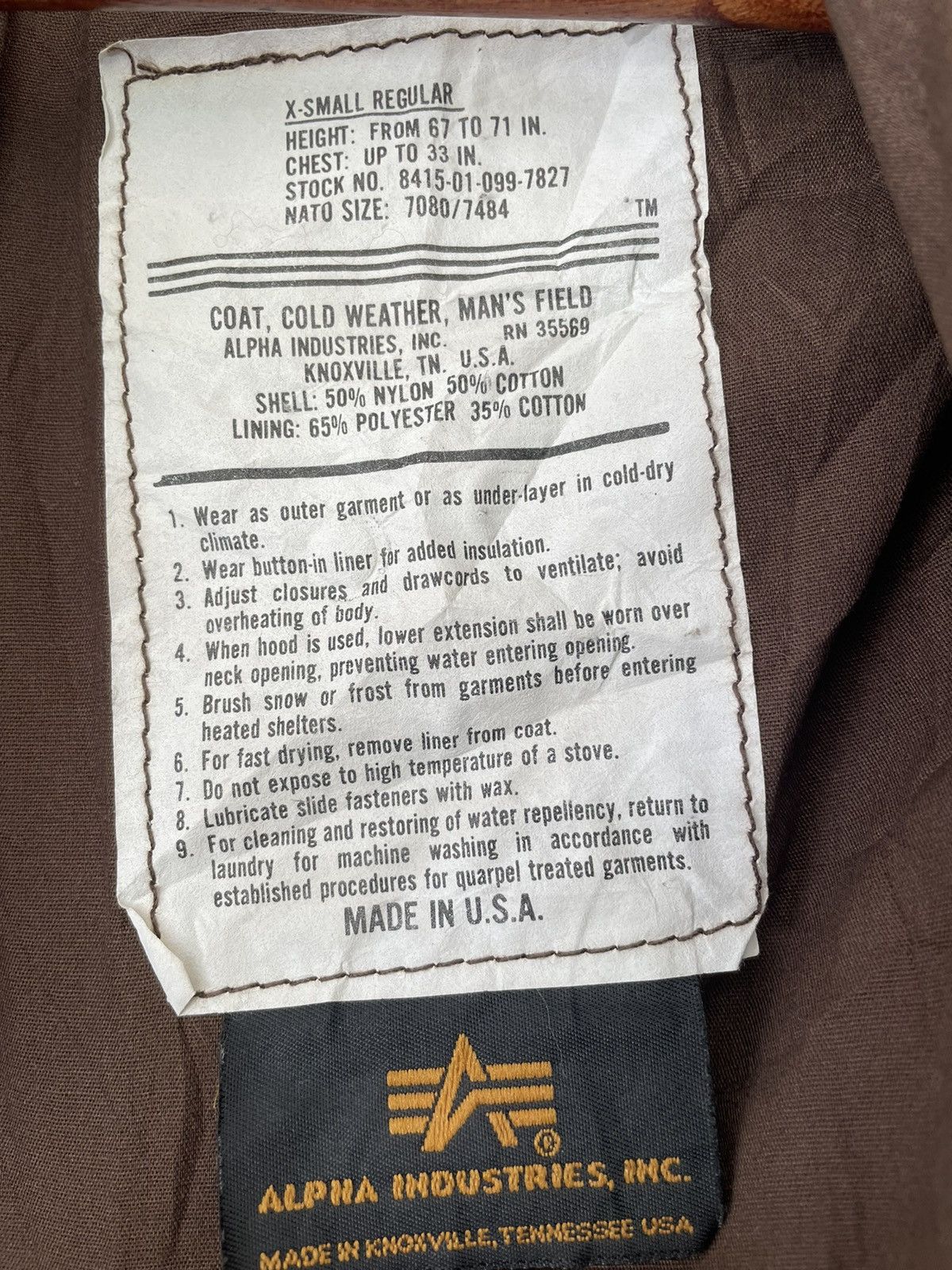 Alpha Industries ALPHA INDUSTRIES MAN FIELD JACKET Size US XS / EU 42 / 0 - 7 Thumbnail