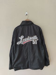 Louisville Slugger Vintage 80s Baseball Varsity Jacket Leather and