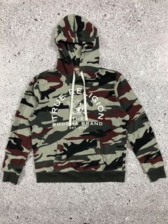 Red camo true hot sale religion hoodie