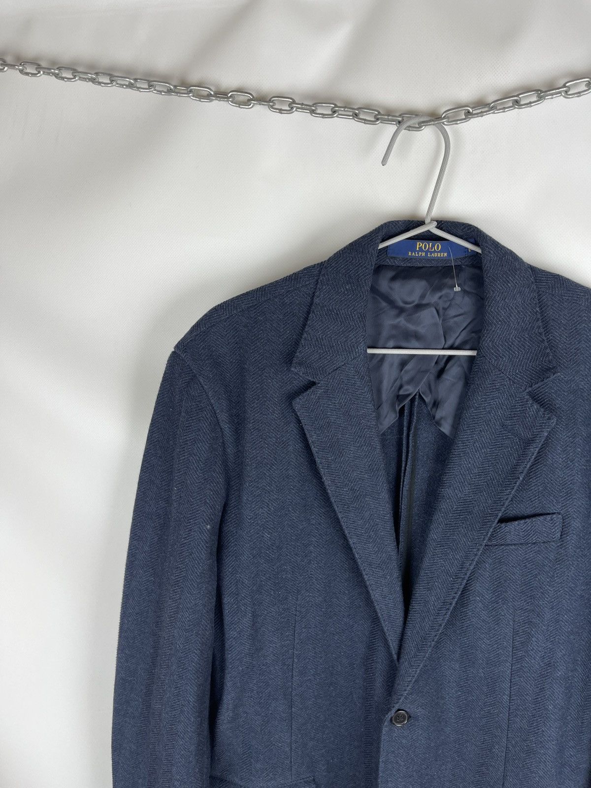 Polo Ralph Lauren Polo Ralph Lauren Herringbone tweed unlined blazer 2 button Size 44R - 2 Thumbnail