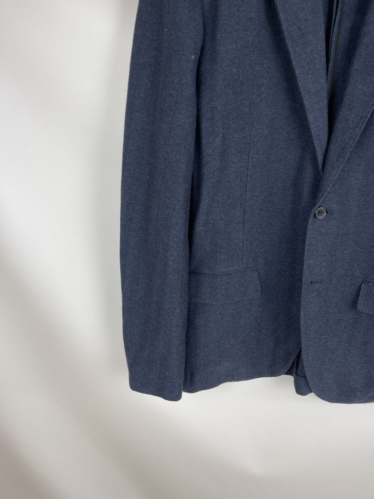 Polo Ralph Lauren Polo Ralph Lauren Herringbone tweed unlined blazer 2 button Size 44R - 4 Thumbnail