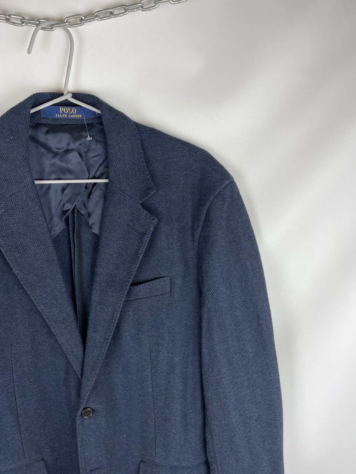 Polo Ralph Lauren Polo Ralph Lauren Herringbone tweed unlined blazer 2 button Size 44R - 3 Thumbnail