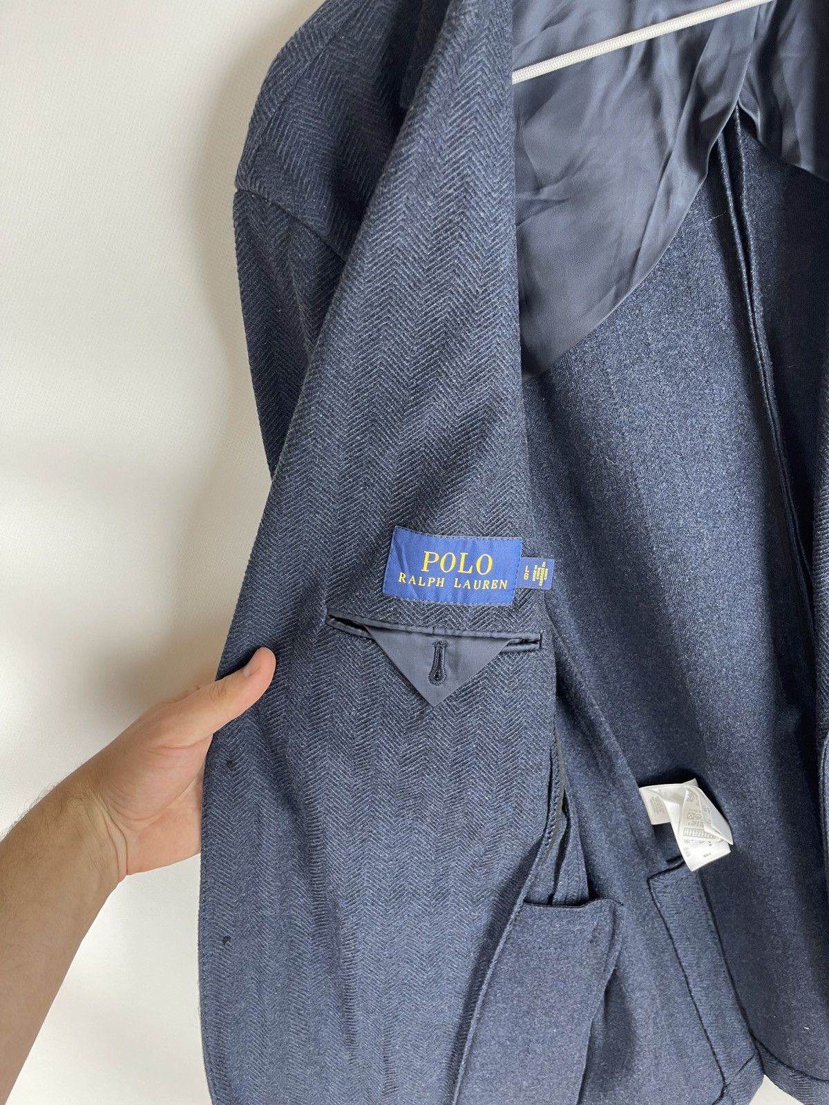 Polo Ralph Lauren Polo Ralph Lauren Herringbone tweed unlined blazer 2 button Size 44R - 10 Thumbnail