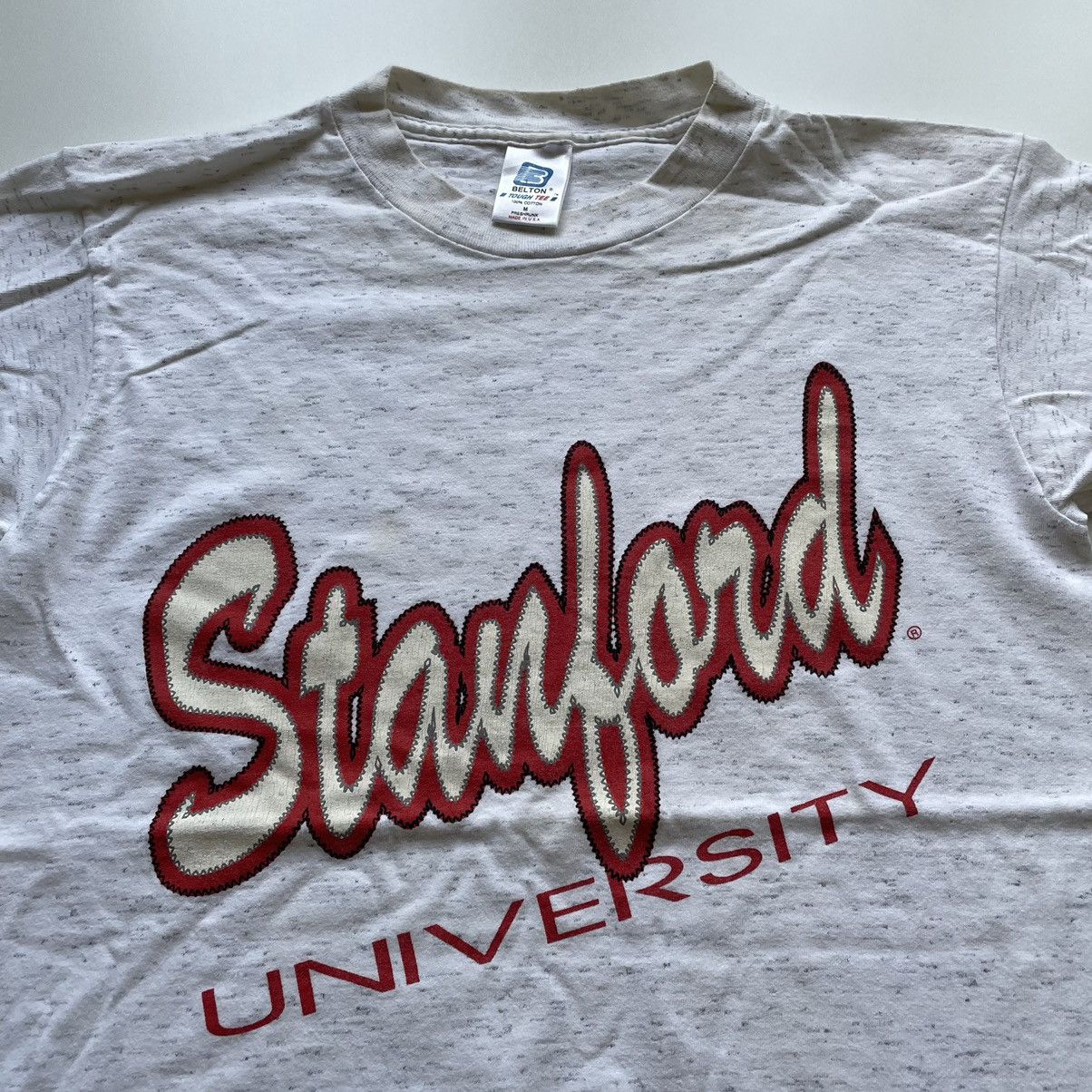 Vintage Vintage 90s Stanford University Graphic T Shirt Medium Rare Size US M / EU 48-50 / 2 - 3 Thumbnail