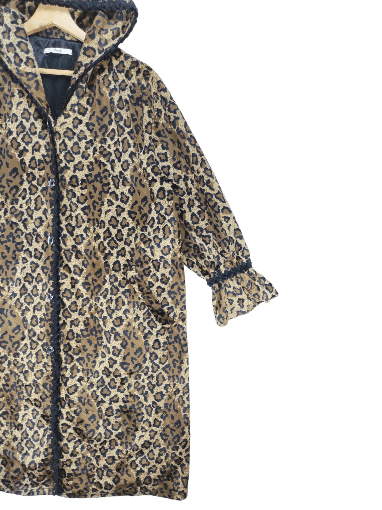 Japanese Brand Steals🔥Vintage Leopard Long Jacket Hooded Size M / US 6-8 / IT 42-44 - 5 Thumbnail