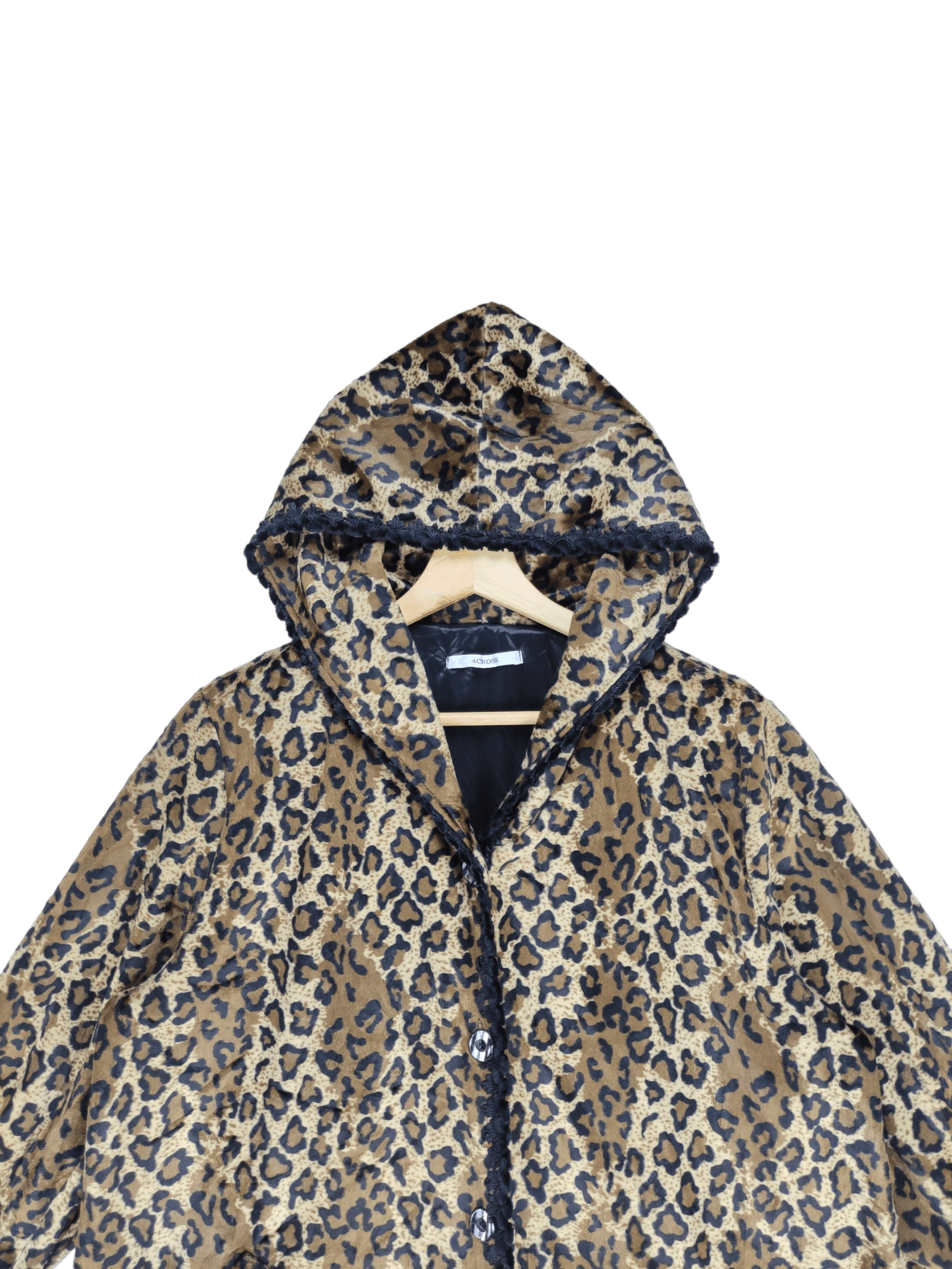 Japanese Brand Steals🔥Vintage Leopard Long Jacket Hooded Size M / US 6-8 / IT 42-44 - 6 Thumbnail