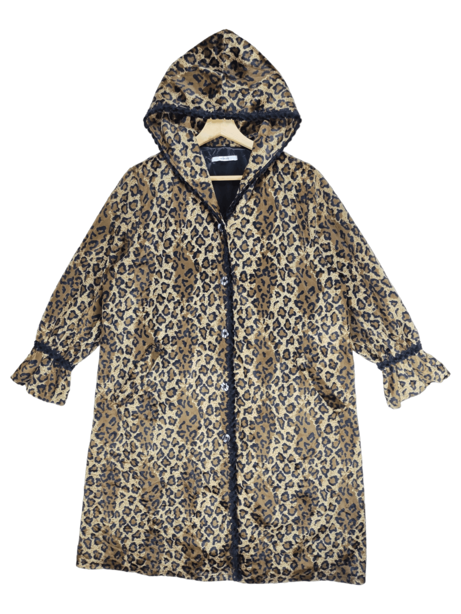 Japanese Brand Steals🔥Vintage Leopard Long Jacket Hooded Size M / US 6-8 / IT 42-44 - 1 Thumbnail