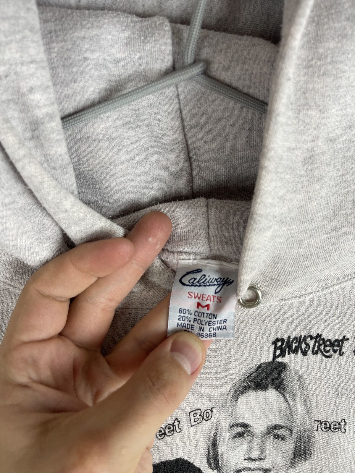 Band Tees Backstreet Boys vintage 90s Caliway big print grey hoodie Size US M / EU 48-50 / 2 - 8 Thumbnail