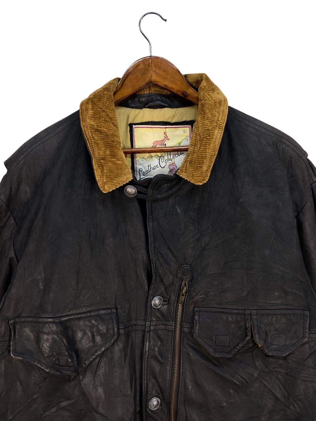 Japanese Brand Mitsumine Leather Collection Jacket Size US L / EU 52-54 / 3 - 2 Thumbnail