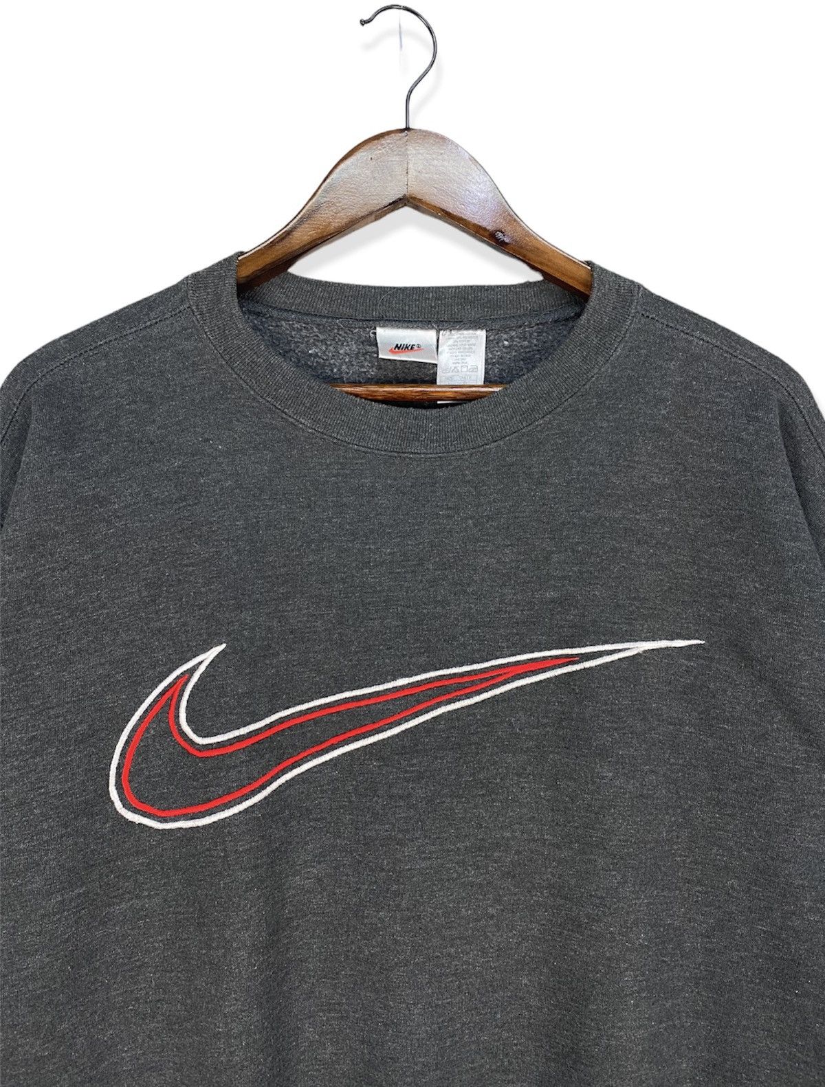 Nike Vintage 90s Nike Swoosh Sweatshirt Size US L / EU 52-54 / 3 - 2 Thumbnail