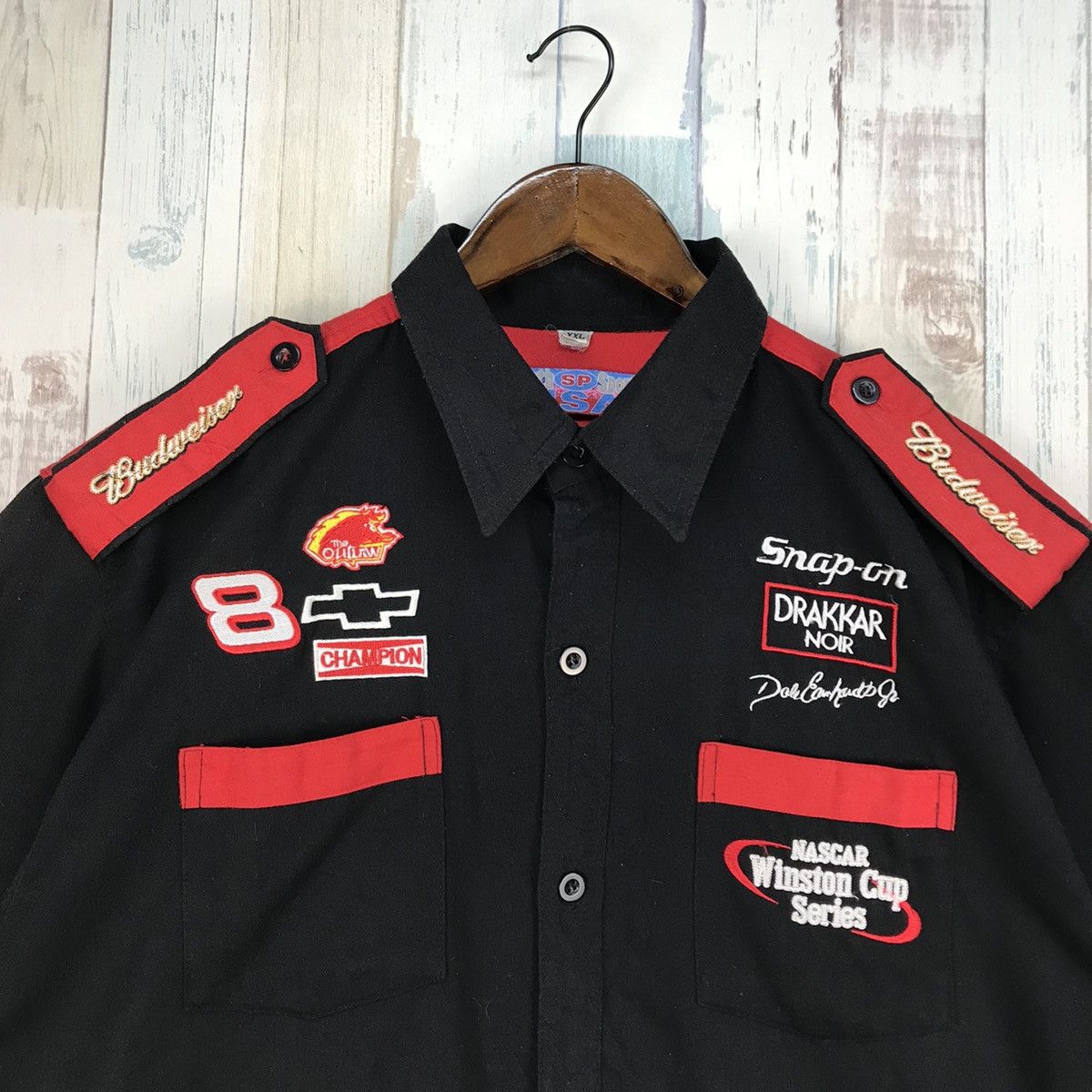 Budweiser Vintage Dale Earnhardt Jr Nascar Winston Cup Shirt Size US XXL / EU 58 / 5 - 4 Thumbnail