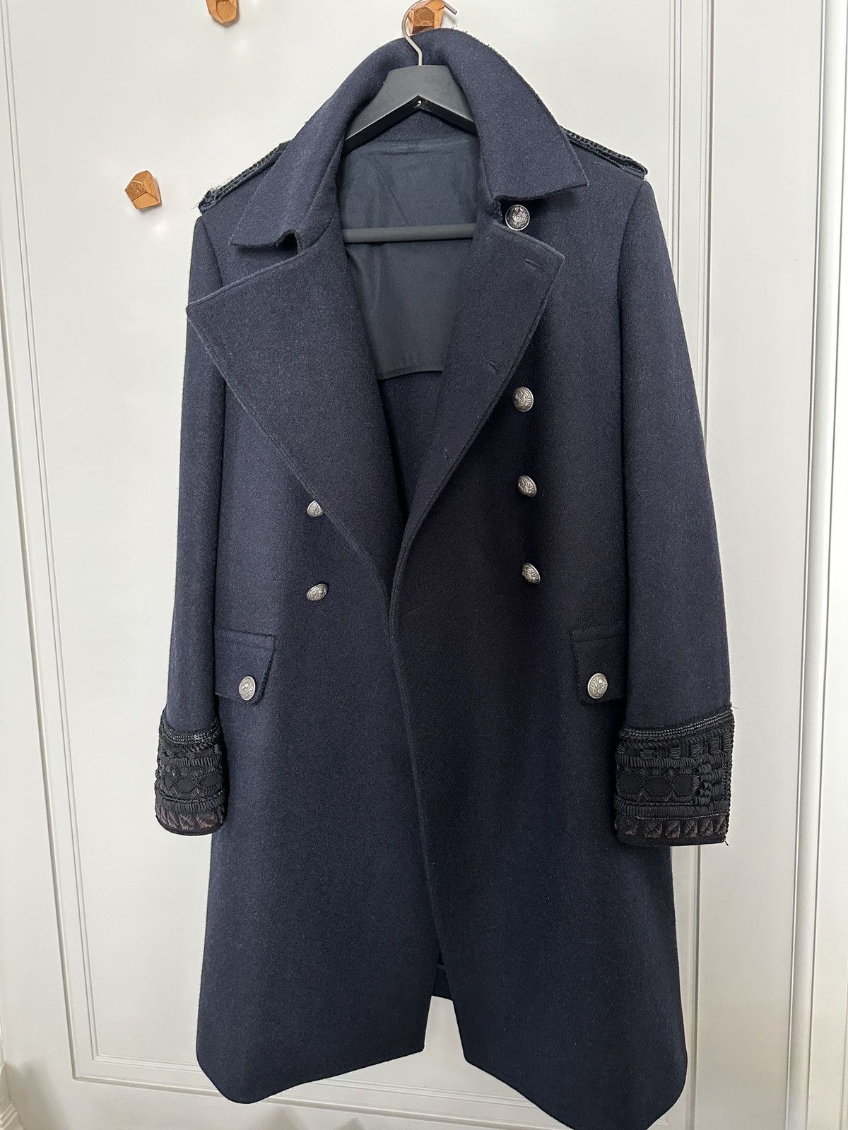 Balmain BALMAIN 2012 FW Navy Coat size 50 Size US M / EU 48-50 / 2 - 4 Thumbnail