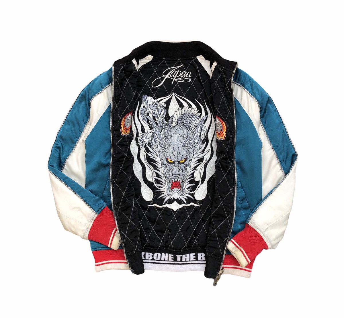 Backbone 🔥Dragon Head/Eagle Quilted Sukajan Reversible Jacket Size US M / EU 48-50 / 2 - 9 Thumbnail