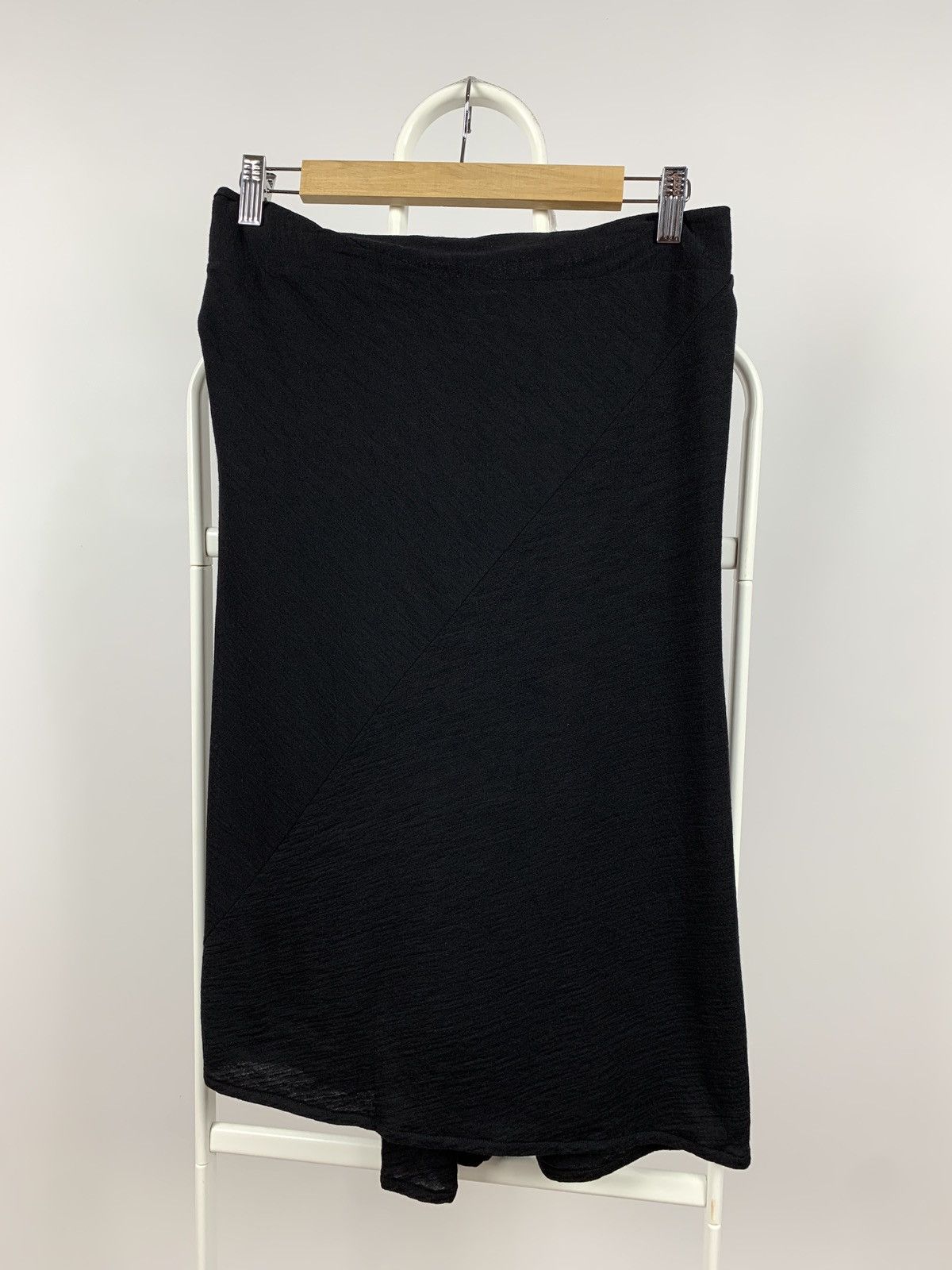Ann Demeulemeester Ann Demeulemeester Asymmetrical Wool Black Mini Skirt Size 28" / US 6 / IT 42 - 2 Thumbnail