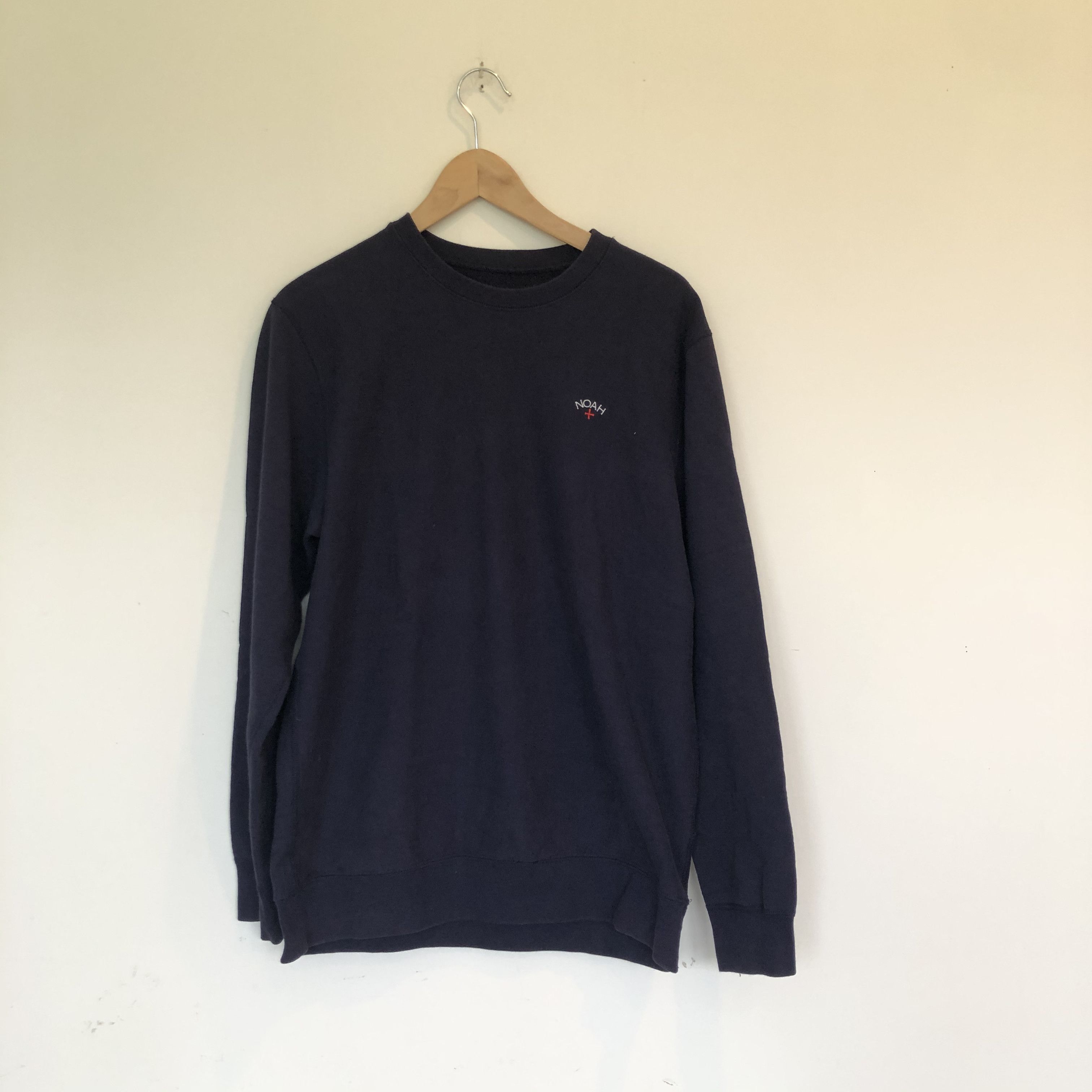 Noah Noah Navy Core Crewneck Sweatshirt | Grailed