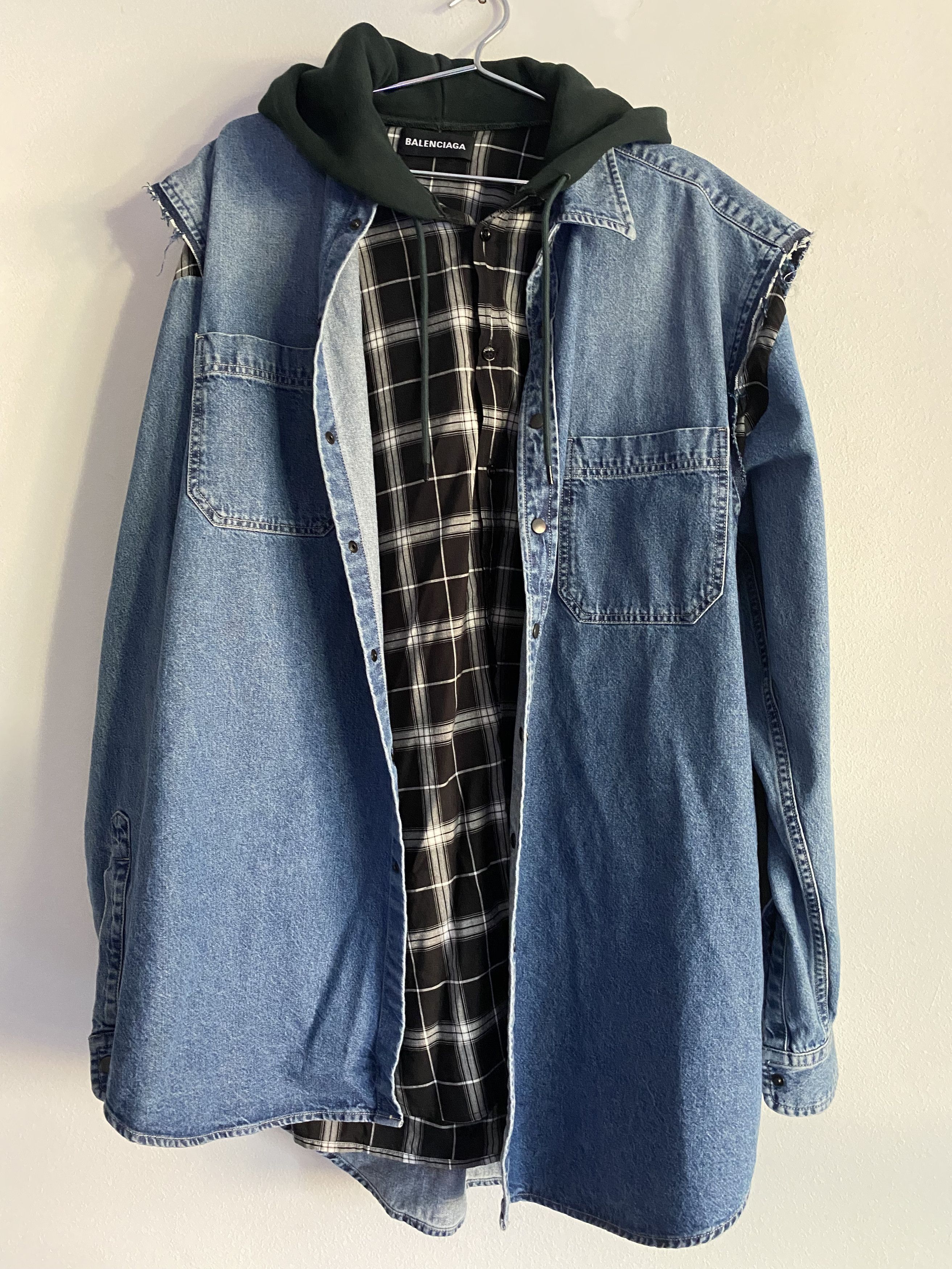 3in1 Shirt Hoodie +Vest Denim