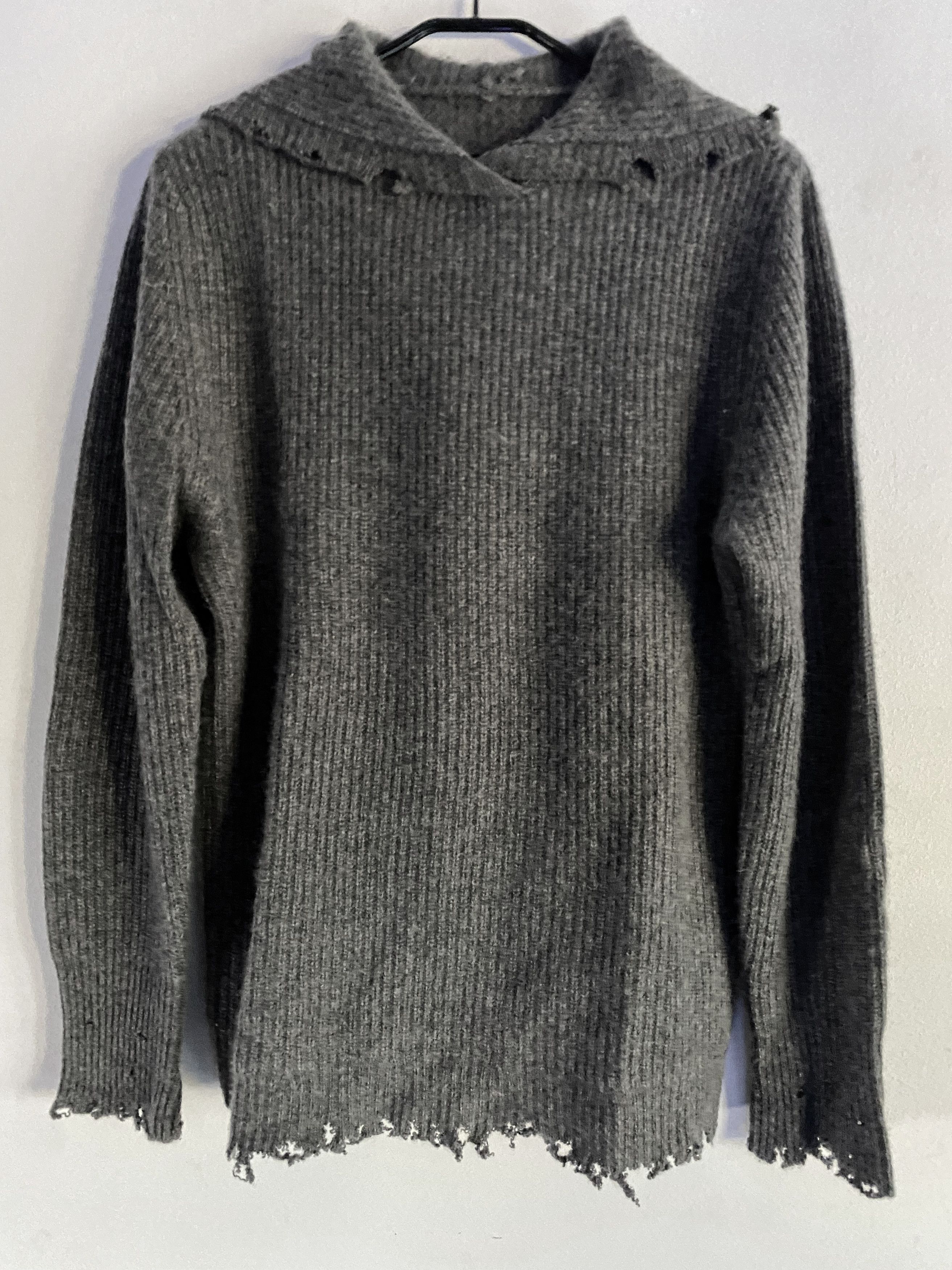 Rta Cashmere Knit Hoodie Distressed Size US M / EU 48-50 / 2 - 2 Thumbnail