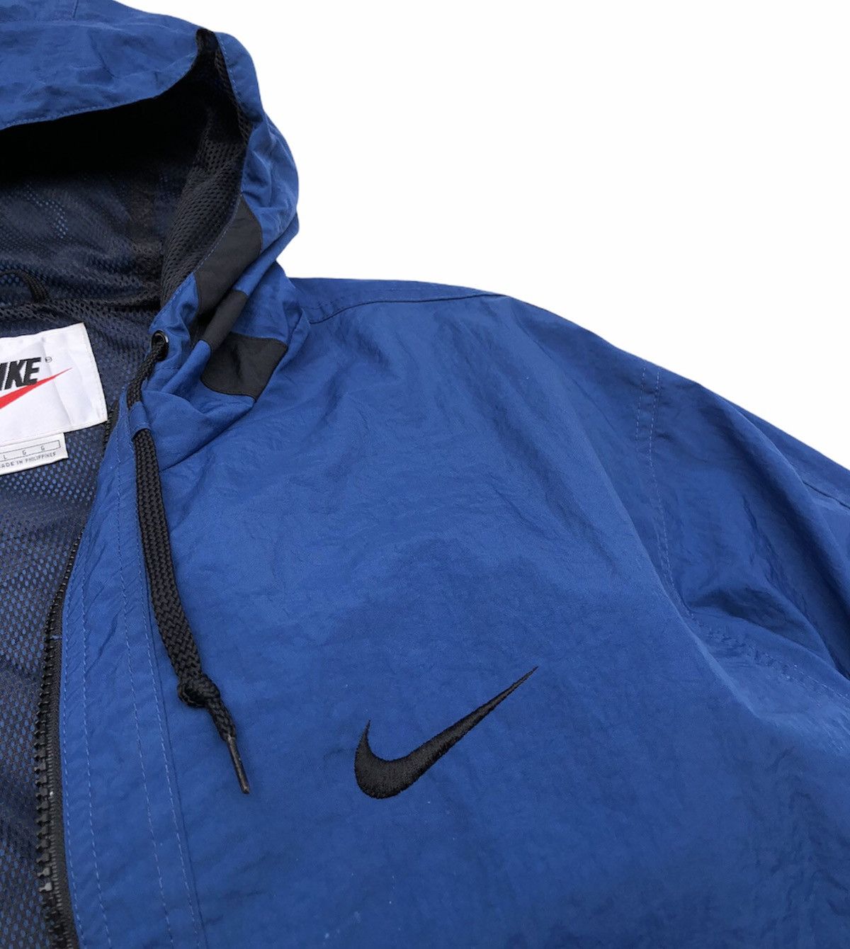 Nike Vintage 90s Nike swoosh Windbreaker Jacket Size US L / EU 52-54 / 3 - 4 Thumbnail