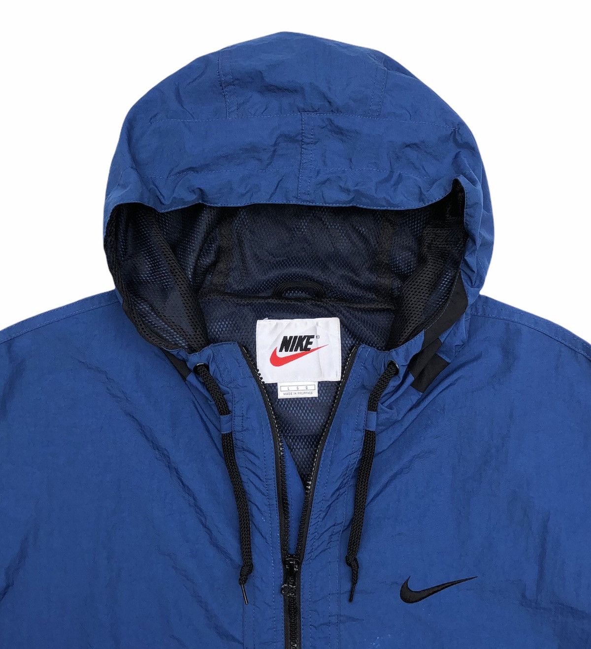 Nike Vintage 90s Nike swoosh Windbreaker Jacket Size US L / EU 52-54 / 3 - 3 Thumbnail