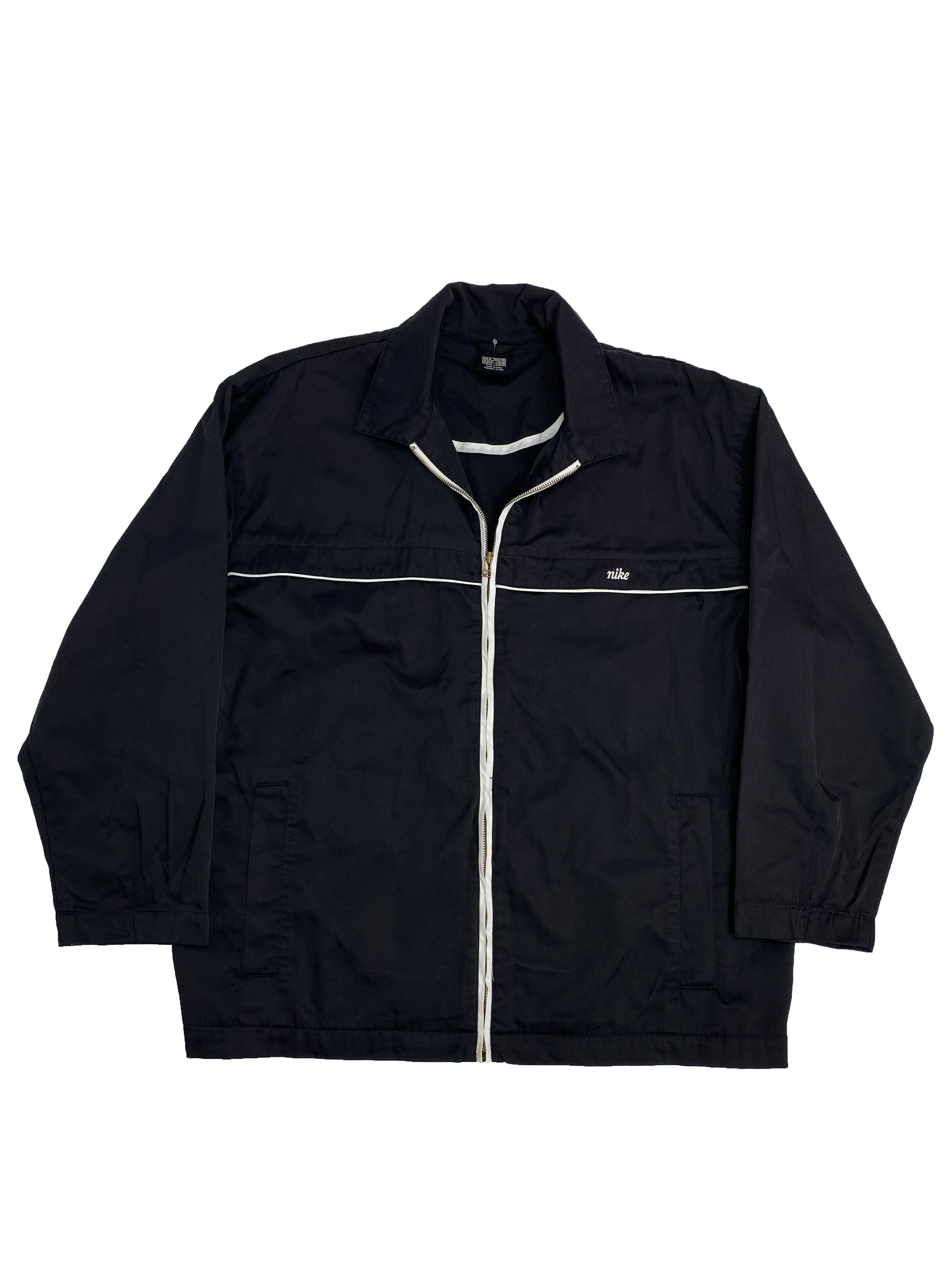 Nike × Vintage Nike 90s Vintage Full Zip Nylon Coach Jacket Size US XL / EU 56 / 4 - 1 Thumbnail