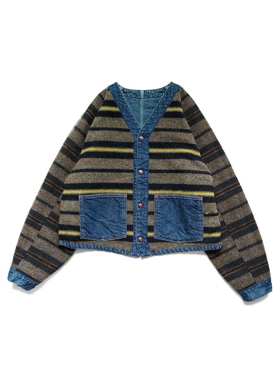 Kapital KAPITAL 11.5oz Denim RAINBOWY Lining Rail Road Jacket Size US XL / EU 56 / 4 - 2 Thumbnail