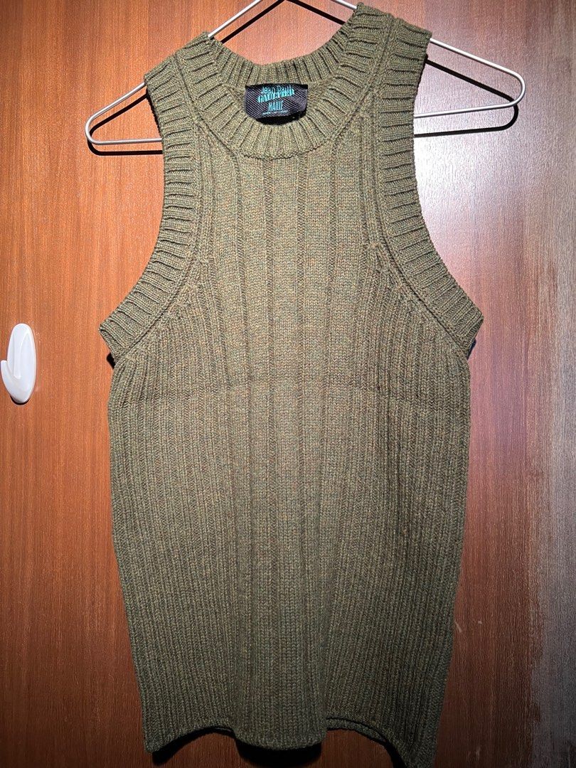 Pre-owned Jean Paul Gaultier Knitted Tank Top In Green