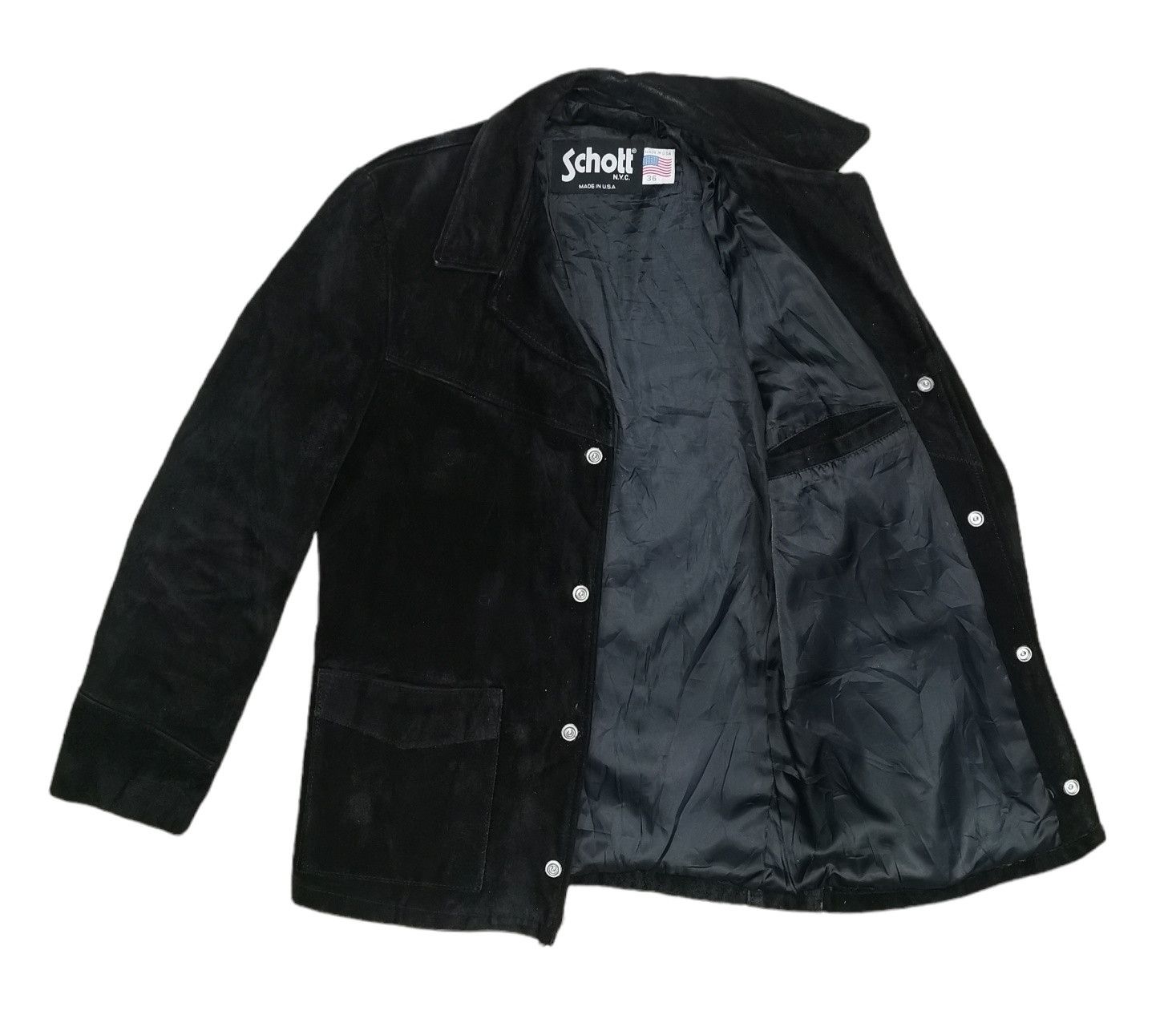 Schott Schott Suede Leather Jacket Size US S / EU 44-46 / 1 - 7 Thumbnail