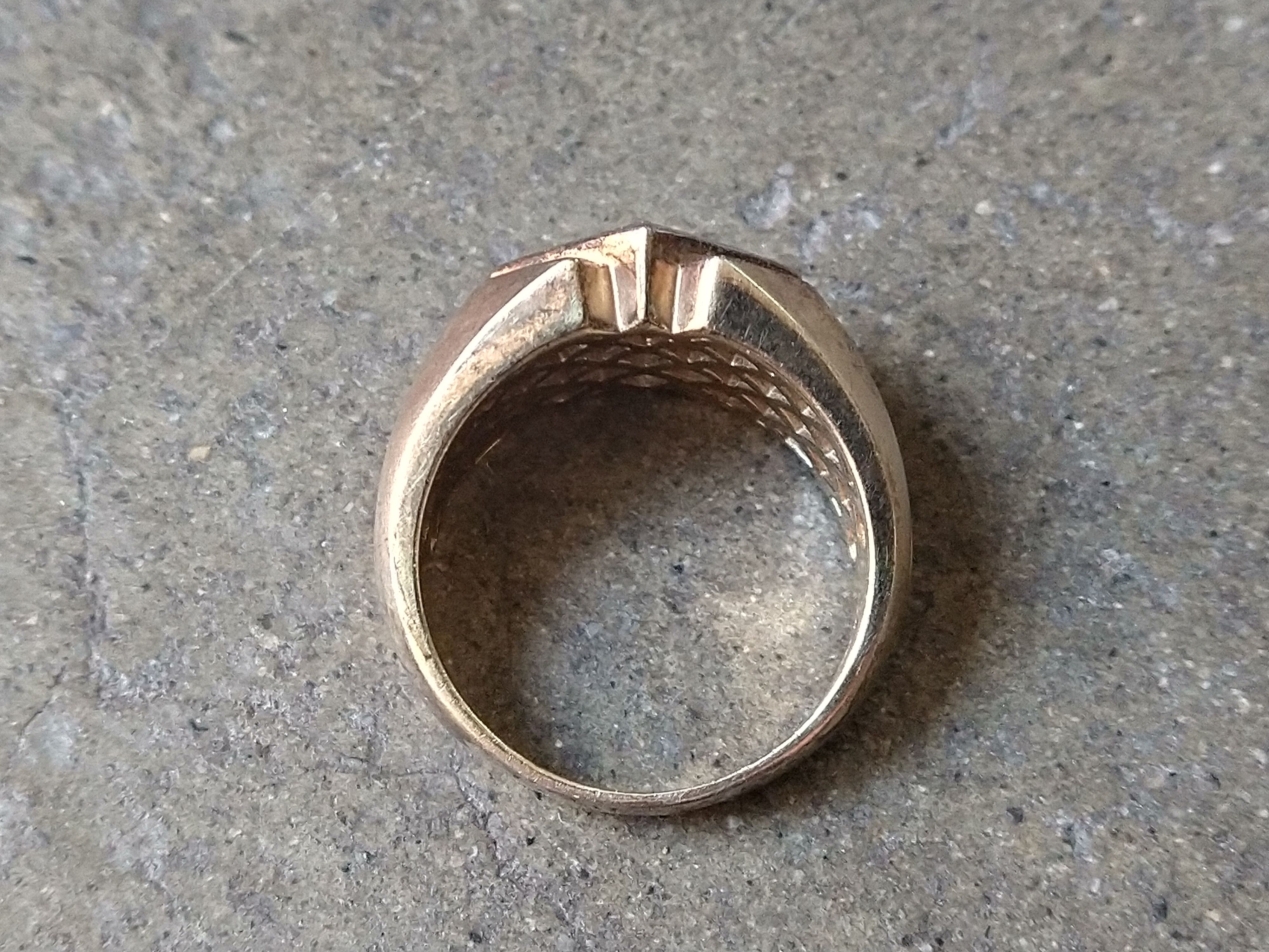 Jewelry Vintage Sterling Silver Ring Gold Plated 11.75 Rhinestone Size ONE SIZE - 10 Thumbnail